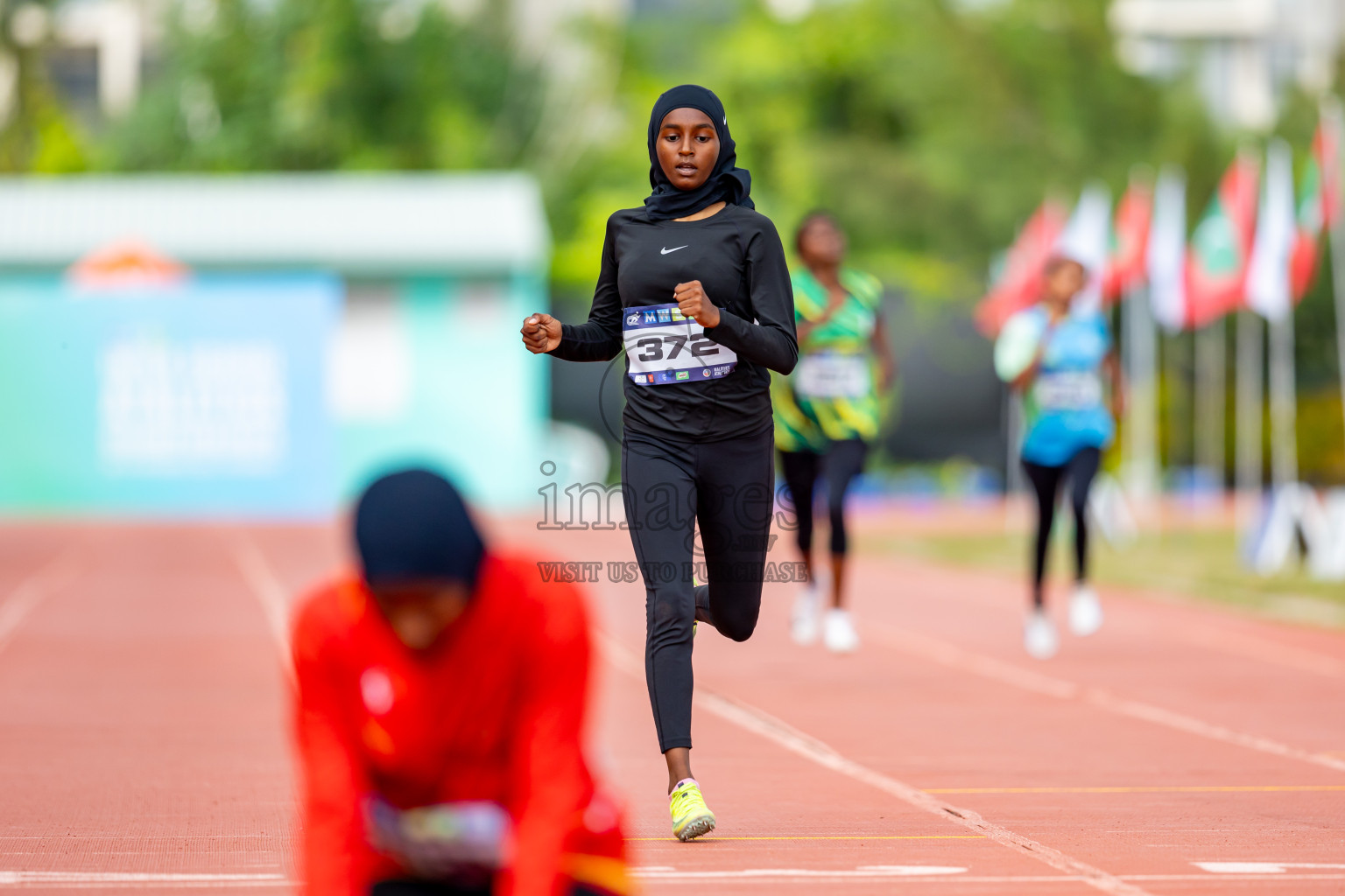 Day 6 of MWSC Interschool Athletics Championships 2024 held in Hulhumale Running Track, Hulhumale, Maldives on Thursday, 14th November 2024. Photos by: Nausham Waheed / Images.mv