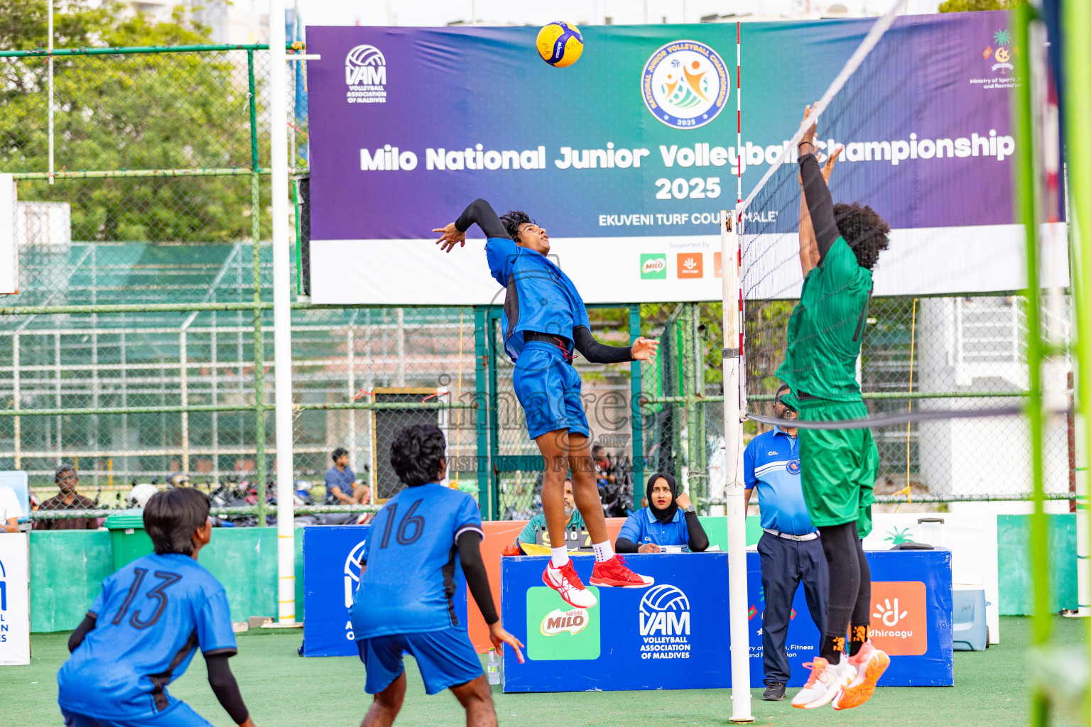 Milo National Junior Volleyball Championship 2025 Day 1 was held on Saturday, 22nd November 2025 at Ekuveni Turf Court Male', Maldives. Photos: Areef Adam / images.mv