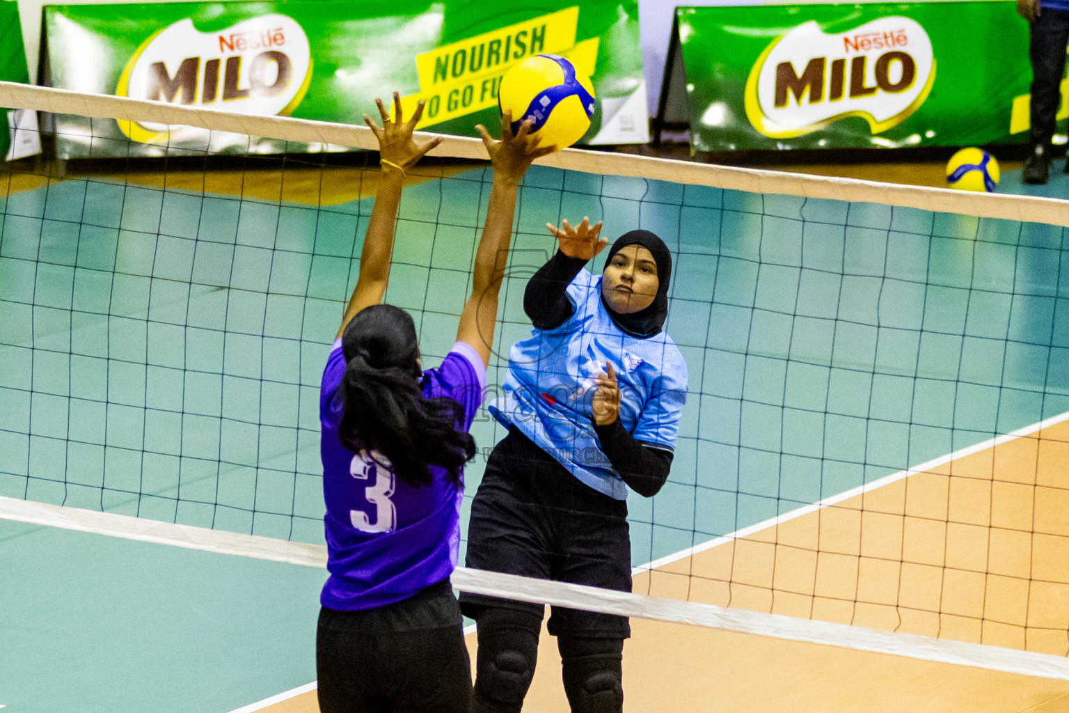 Day 2 of Women's Division of Milo VAM Cup 2024 held in Male', Maldives on Wednesday, 9th July 2024 at Social Center Indoor Hall Photos By: Nausham Waheed / images.mv