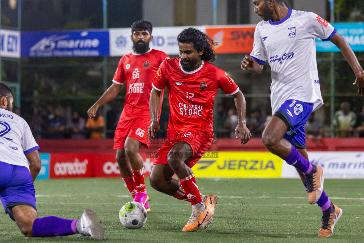 F Bilehdhoo vs F Dharanboodhoo in Day 3 of Golden Futsal Challenge 2024 was held on Thursday, 18th January 2024, in Hulhumale', Maldives Photos: Mohamed Mahfooz Moosa / images.mv