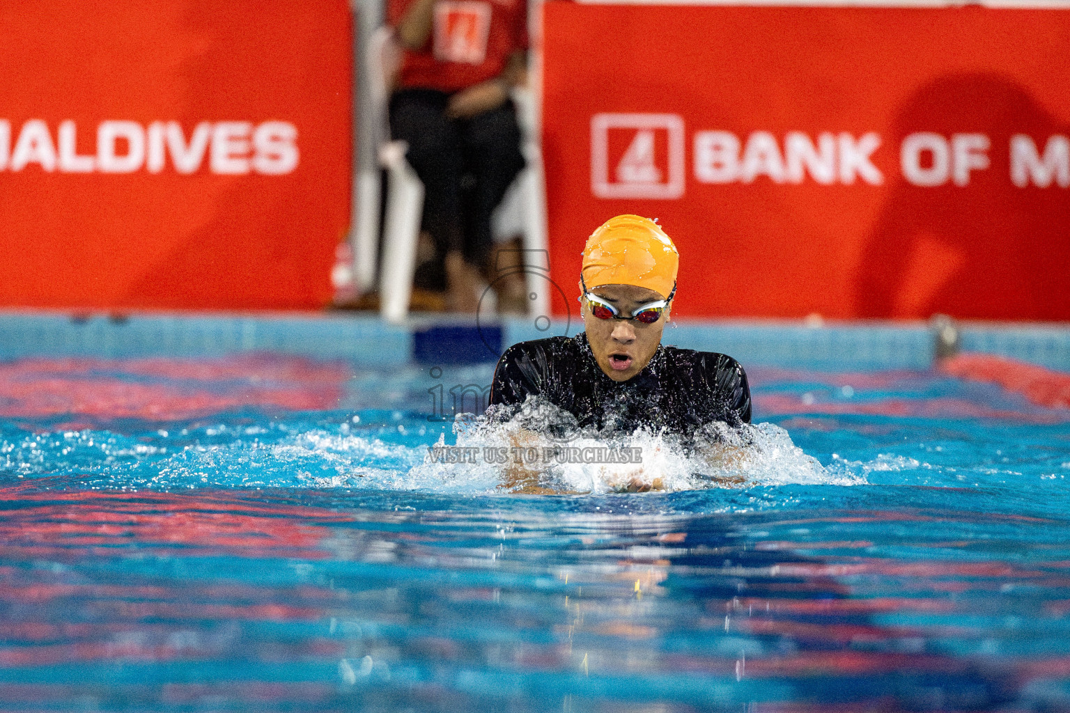 Day 5 of National Swimming Competition 2024 held in Hulhumale', Maldives on Tuesday, 17th December 2024. Photos: Hassan Simah / images.mv