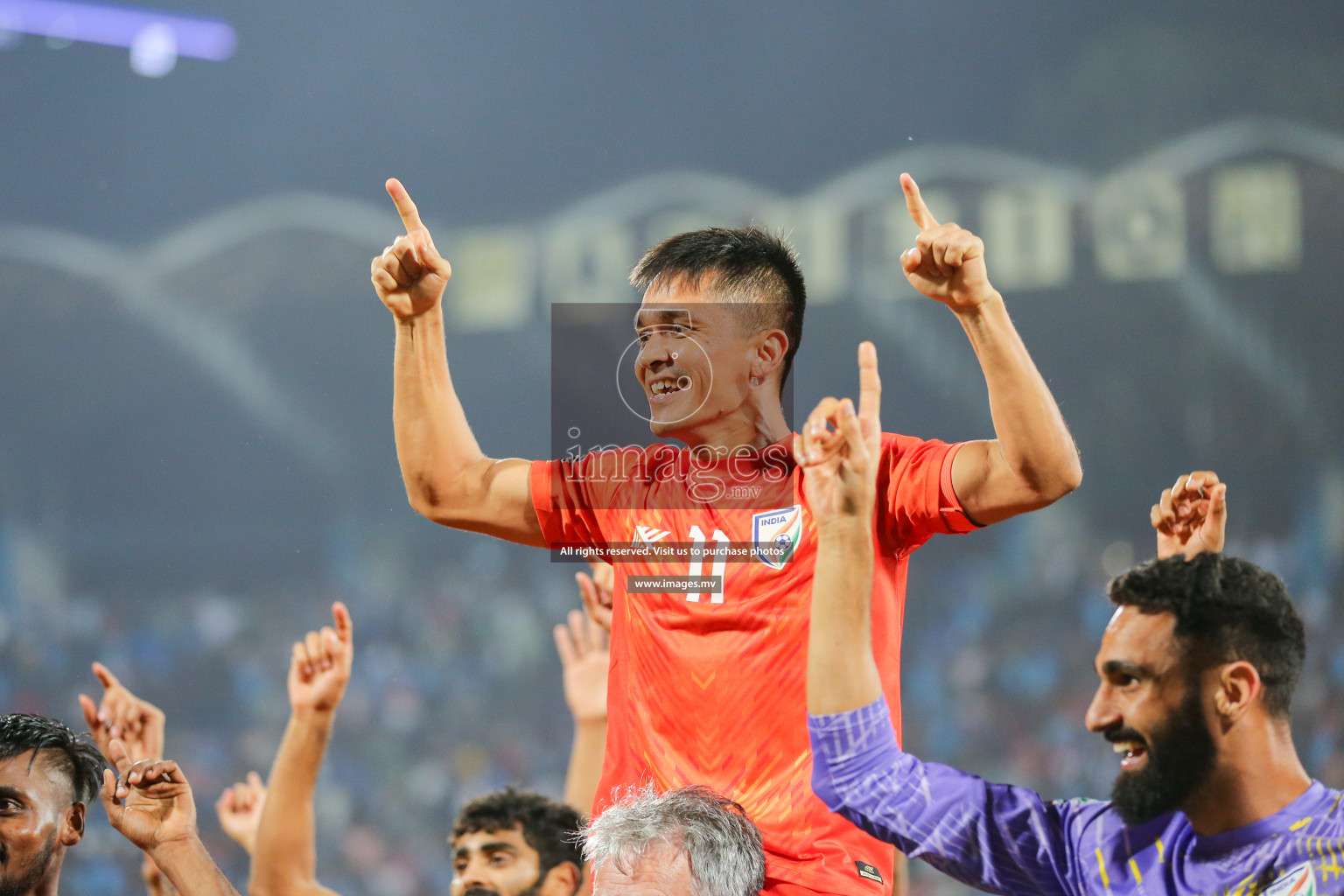 Kuwait vs India in the Final of SAFF Championship 2023 held in Sree Kanteerava Stadium, Bengaluru, India, on Tuesday, 4th July 2023. Photos: Nausham Waheed/ images.mv