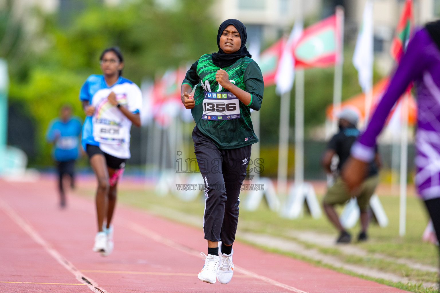 Day 2 of MWSC Interschool Athletics Championships 2024 held in Hulhumale Running Track, Hulhumale, Maldives on Sunday, 10th November 2024. Photos by: Ismail Thoriq / Images.mv