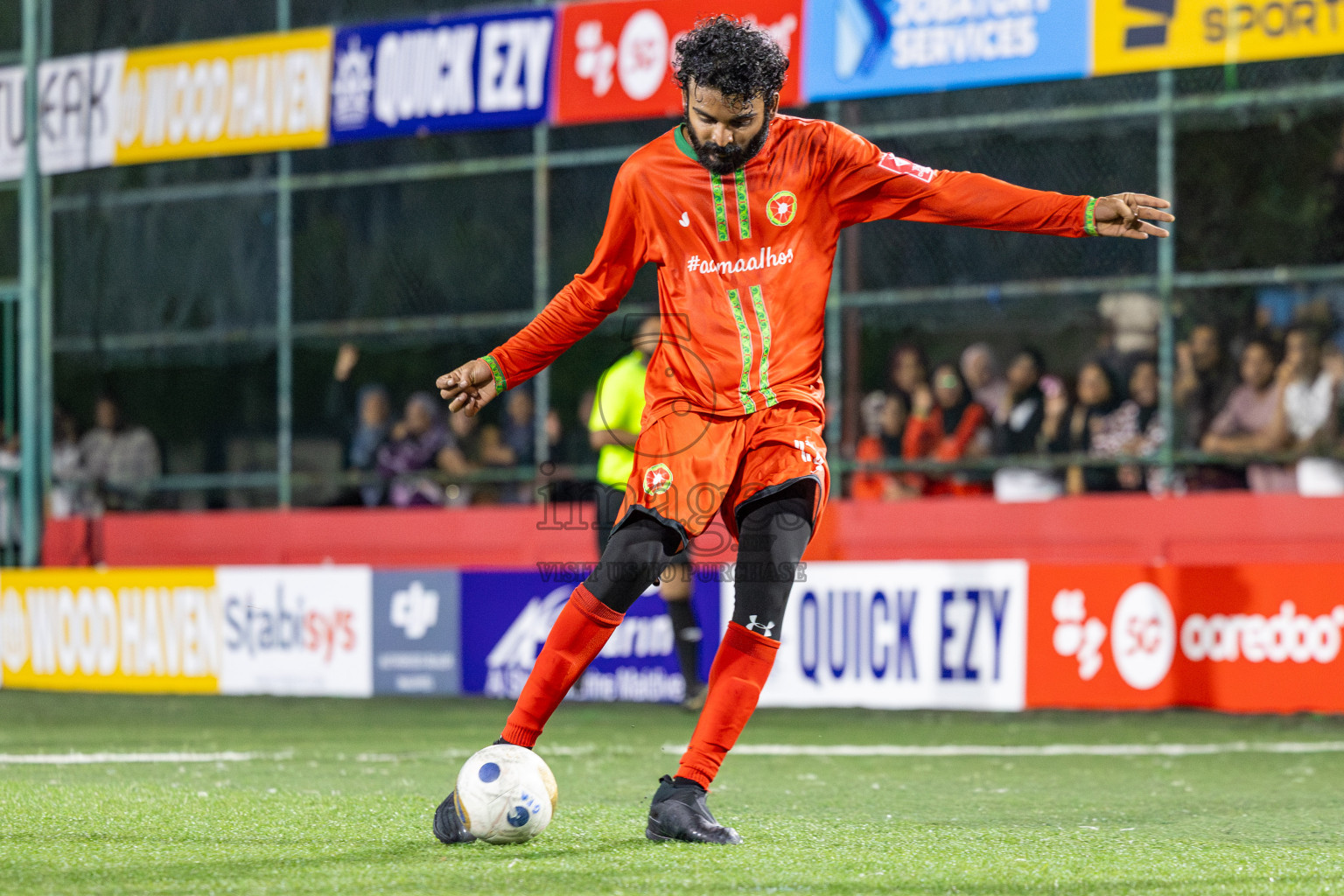 AA Feridhoo vs AA Maalhos in Day 11 of Golden Futsal Challenge 2025 was held on Wednesday, 15th January 2025, in Hulhumale', Maldives Photos: Mohamed Mahfooz Moosa / images.mv