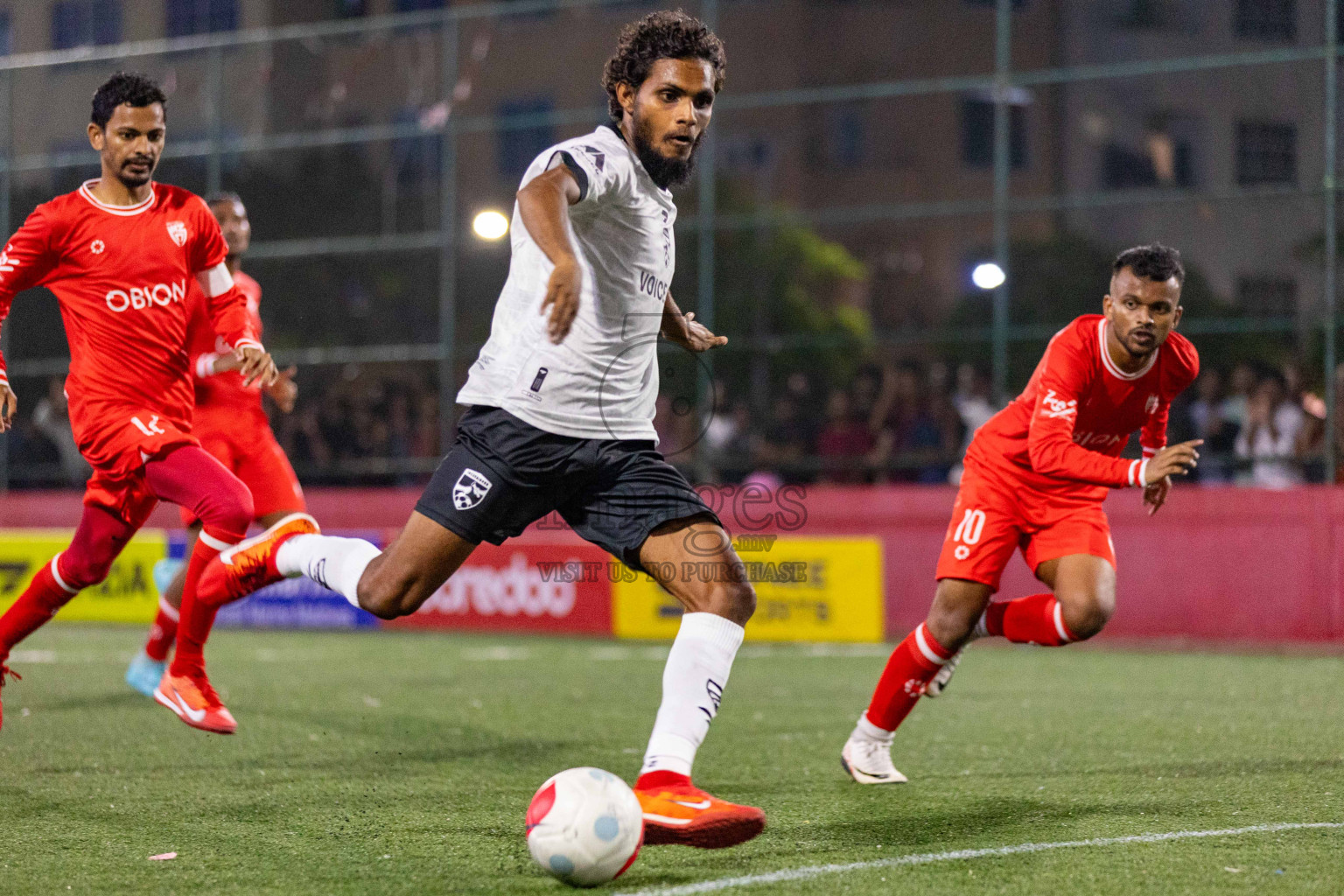 R Fainu vs R Inguraidhoo in Golden Futsal Challenge 2024 was held on Tuesday, 16th January 2024, in Hulhumale', Maldives
Photos: Ismail Thoriq / images.mv