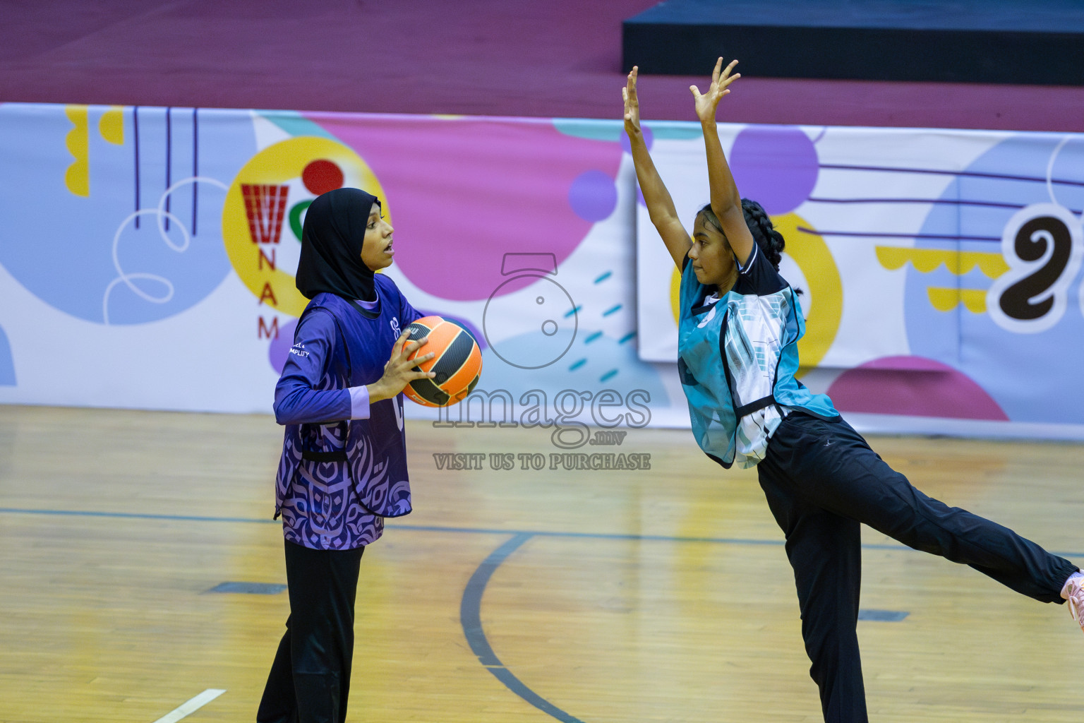 Day 13 of 25th Inter-School Netball Tournament was held in Social Center at Male', Maldives on Saturday, 24th August 2024. Photos: Mohamed Mahfooz Moosa / images.mv