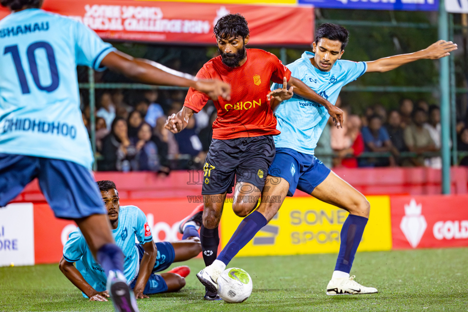 HDh Naivaadhoo vs HA Dhidhoo on Day 35 of Golden Futsal Challenge 2024 was held on Tuesday, 20th February 2024, in Hulhumale', Maldives
Photos: Mohamed Mahfooz Moosa, / images.mv