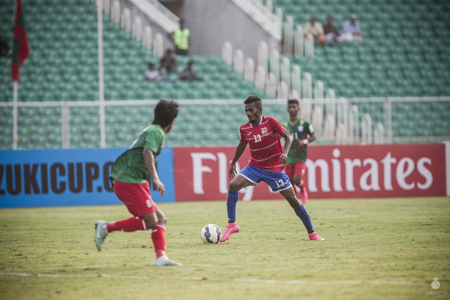 Maldives vs Bangladesh in SAFF Suzuki Cup played in Trivandrum International Stadium in Thiruvananthapuram, India, Saturday, December 26, 2015. (Images.mv Photo: Mohamed Ahsan)