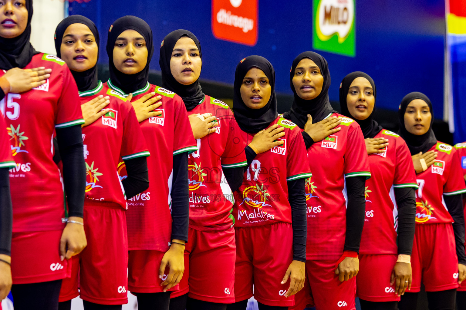 Final of CAVA Woman's Volleyball Challenge Cup 2024 was held in Social Center, Male', Maldives on Wednesday, 11th September 2024. Photos: Nausham Waheed / images.mv