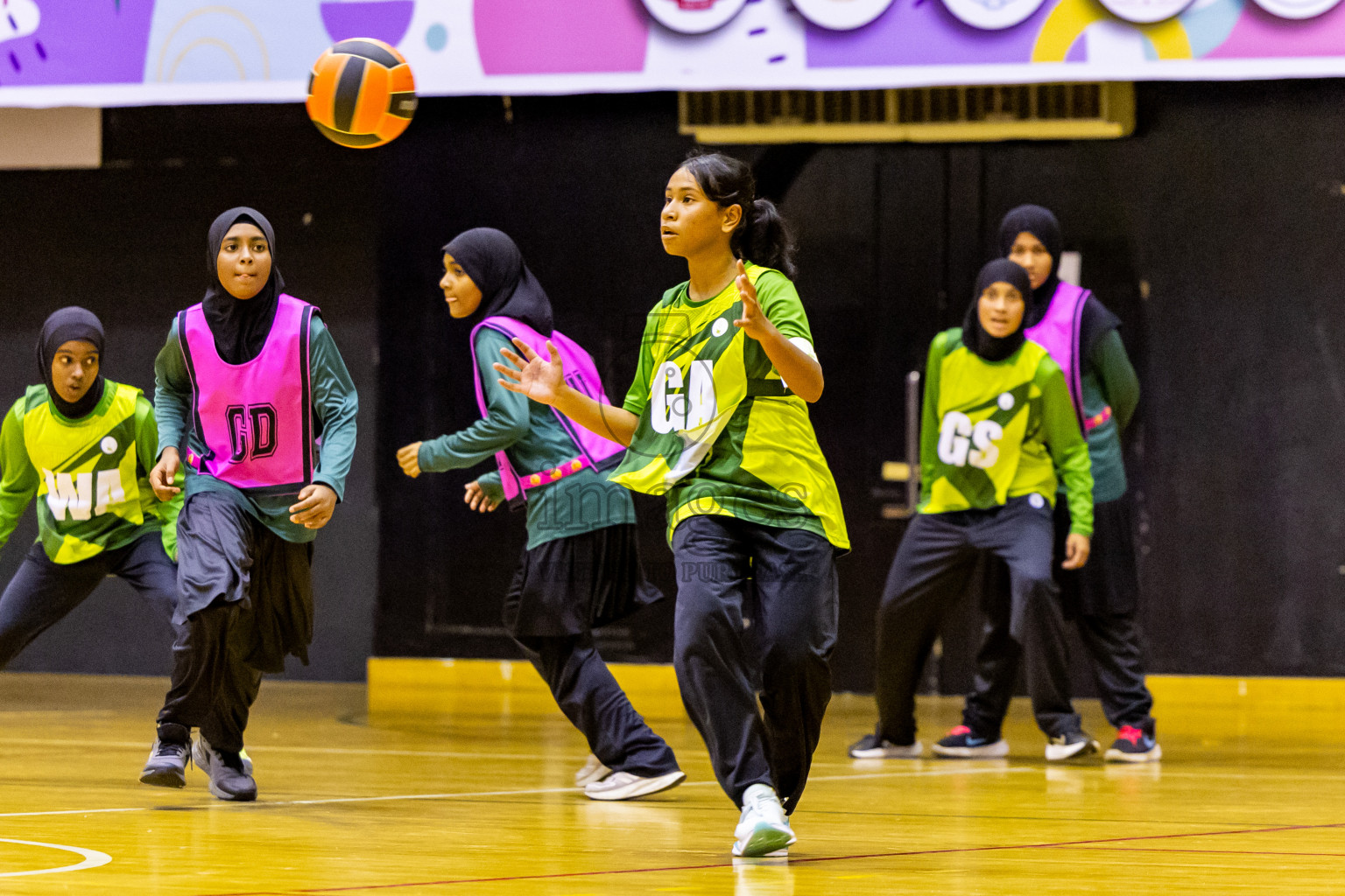 Day 11 of 25th Inter-School Netball Tournament was held in Social Center at Male', Maldives on Wednesday, 21st August 2024. Photos: Nausham Waheed / images.mv