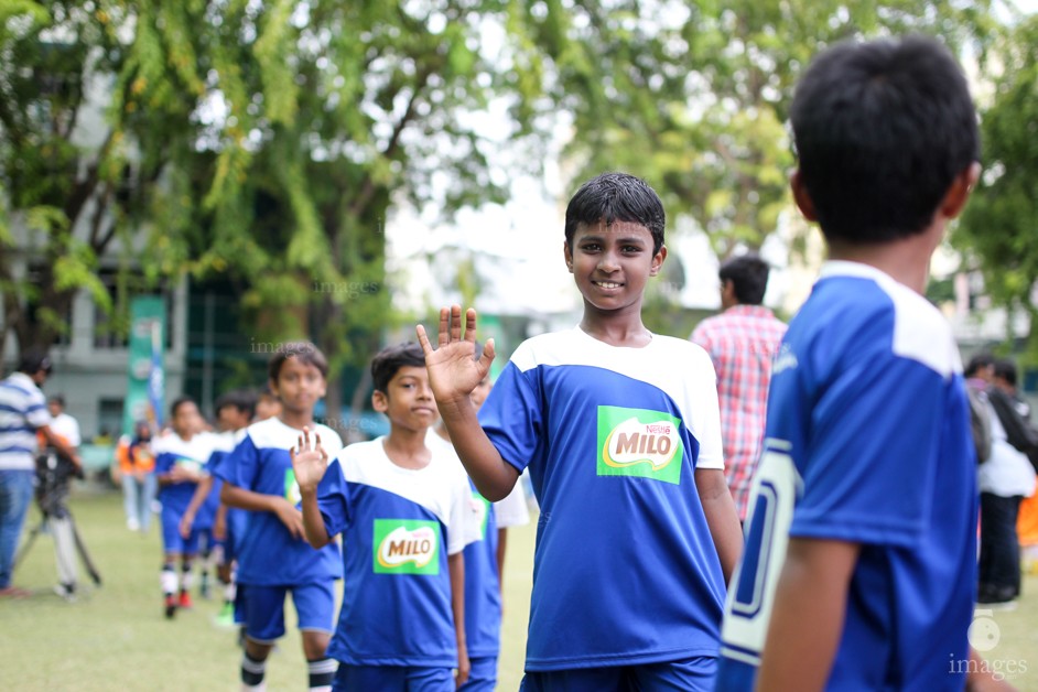 Day 1 of Milo Kids Football Fiesta in Male', Maldives, Tuesday, February 15, 2017.(Images.mv Photo/ Hussain Sinan).