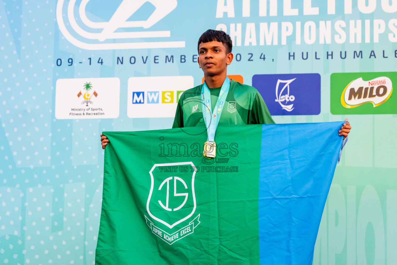 Day 6 of MWSC Interschool Athletics Championships 2024 held in Hulhumale Running Track, Hulhumale, Maldives on Thursday, 14th November 2024. Photos by: Nausham Waheed / Images.mv