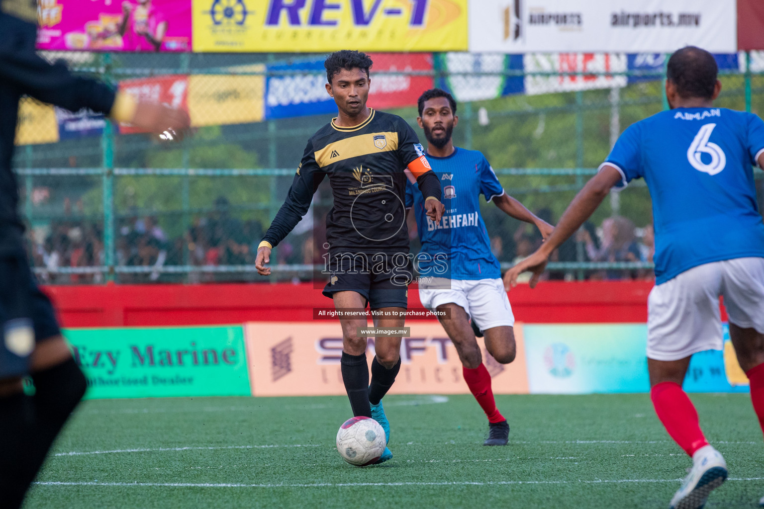 SH. Bilehfahi vs SH. Milandhoo in Day 7 of Golden Futsal Challenge 2023 on 11 February 2023 in Hulhumale, Male, Maldives