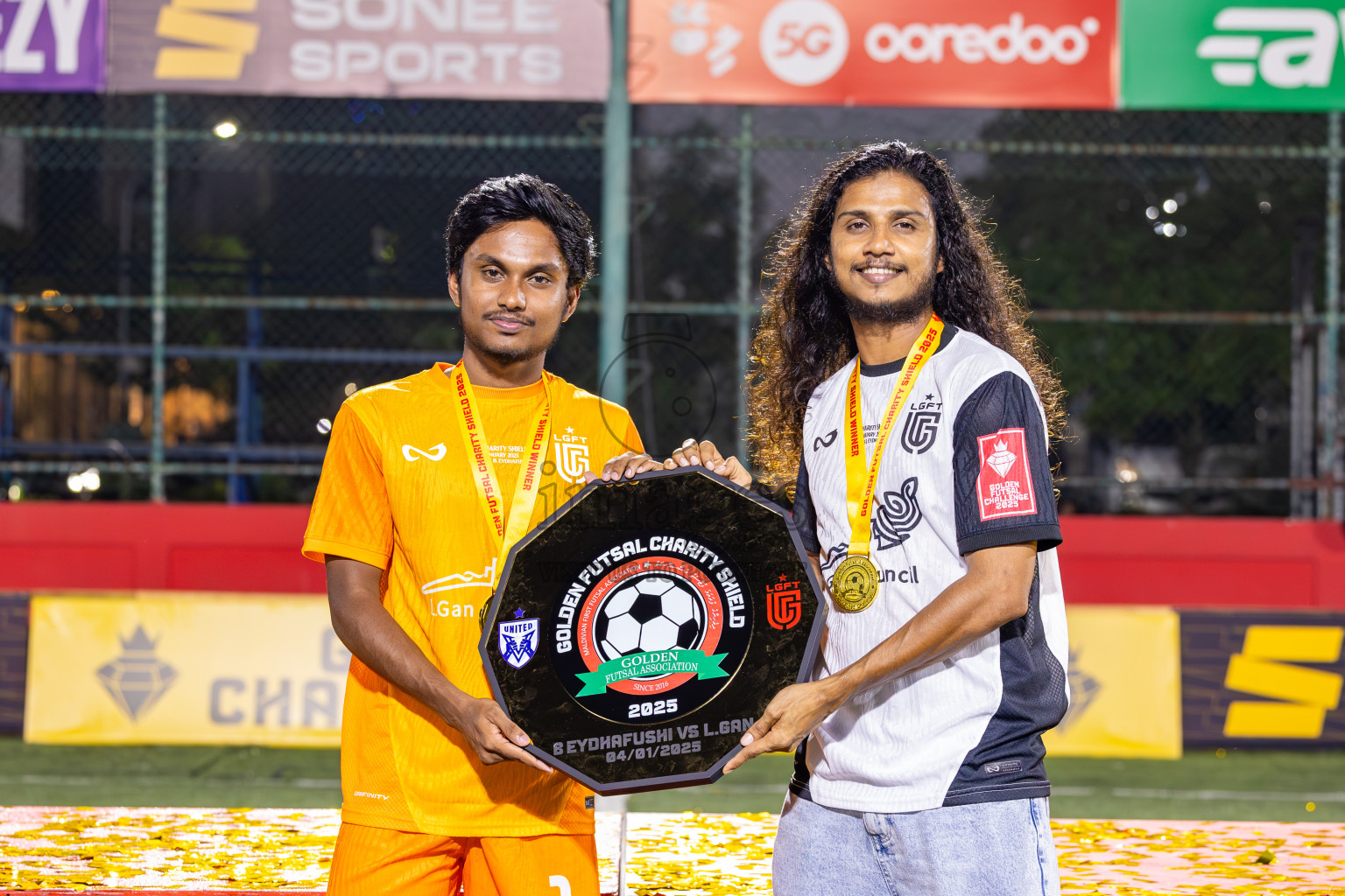 Opening of Golden Futsal Challenge 2025 with Charity Shield Match between L.Gan vs B.Eydhafushi was held on Saturday, 4th January 2025, in Hulhumale', Maldives Photos: Ismail Thoriq / images.mv