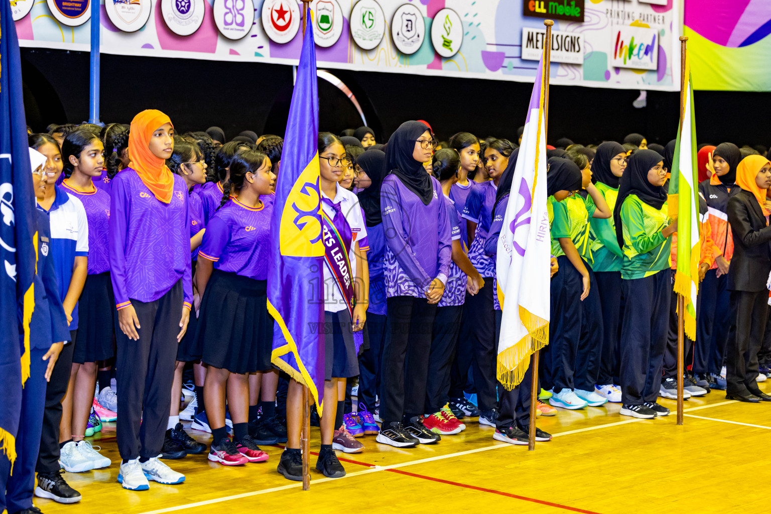 Day 1 of 25th Milo Inter-School Netball Tournament was held in Social Center at Male', Maldives on Thursday, 8th August 2024. Photos: Nausham Waheed / images.mv