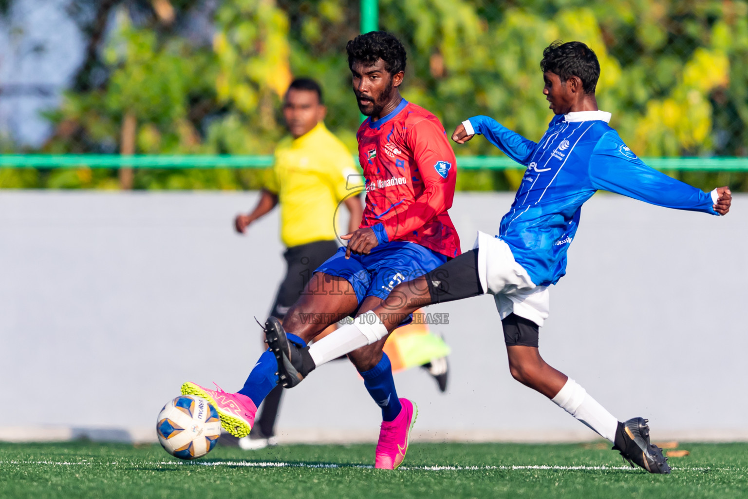 Chester Academy vs Baburu SC from Manadhoo Council Cup 2024 in N Manadhoo Maldives on Tuesday, 20th February 2023. Photos: Nausham Waheed / images.mv