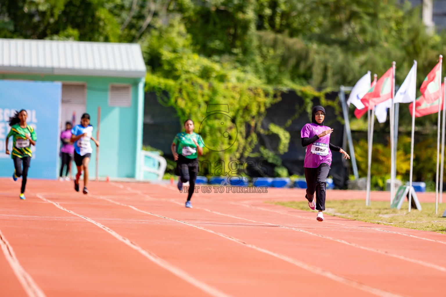 Day 3 of MWSC Interschool Athletics Championships 2024 held in Hulhumale Running Track, Hulhumale, Maldives on Monday, 11th November 2024. 
Photos by: Hassan Simah / Images.mv