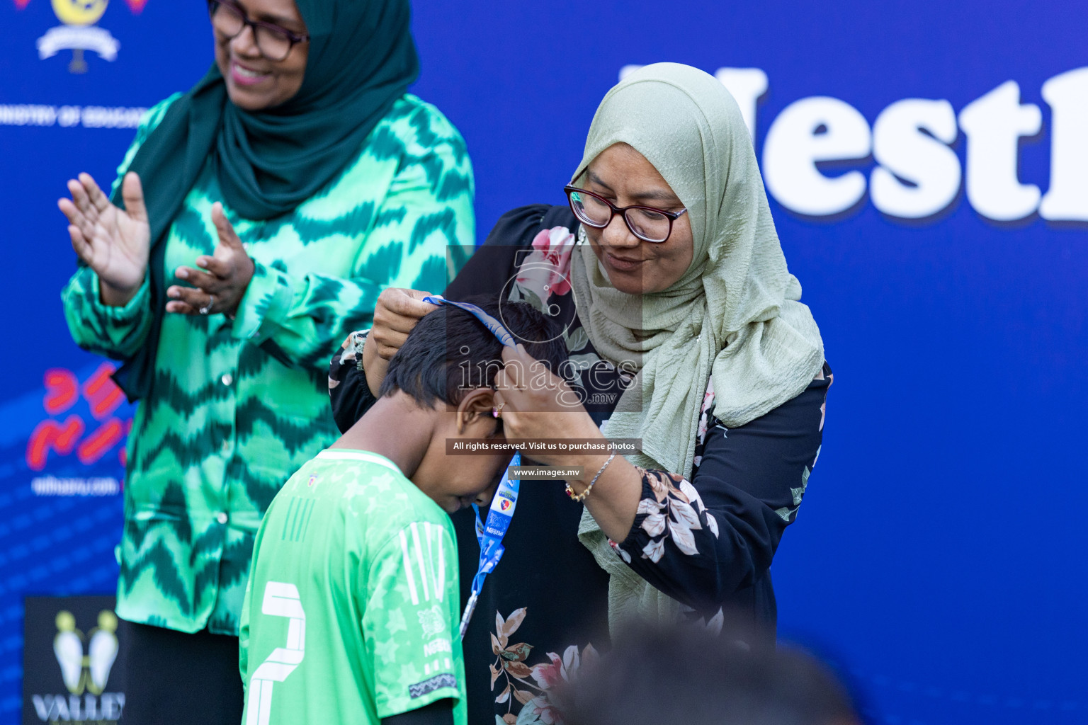 Day 4 of Nestle Kids Football Fiesta, held in Henveyru Football Stadium, Male', Maldives on Saturday, 14th October 2023 Photos: Nausham Waheed  / images.mv