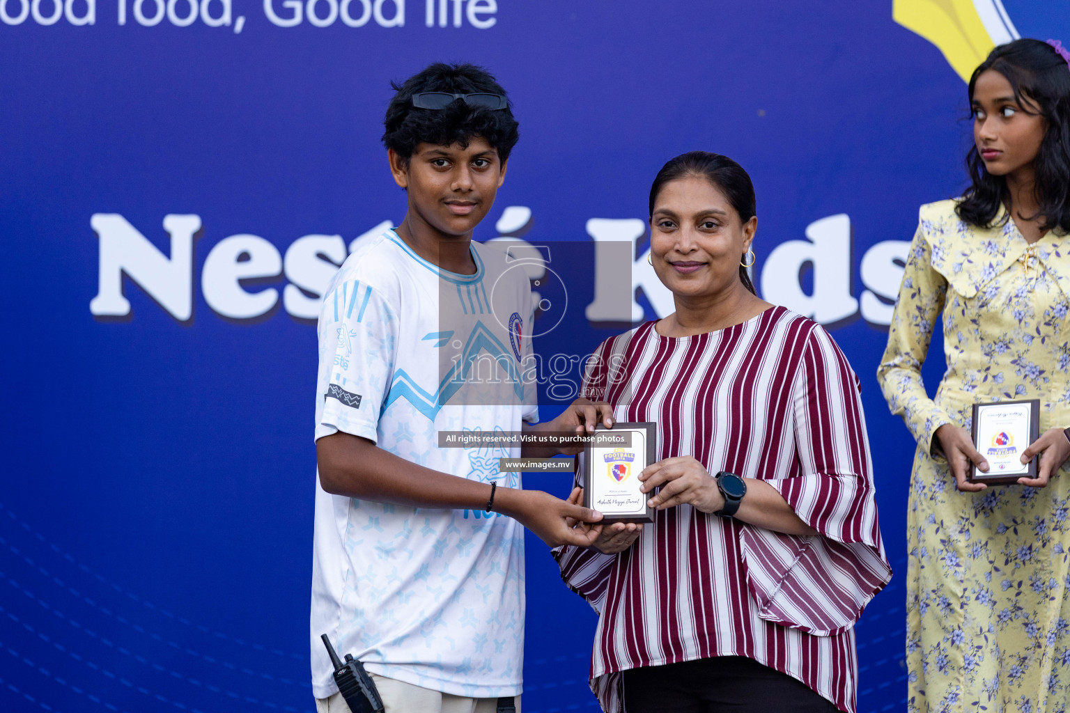 Day 4 of Nestle Kids Football Fiesta, held in Henveyru Football Stadium, Male', Maldives on Saturday, 14th October 2023 Photos: Nausham Waheed  / images.mv