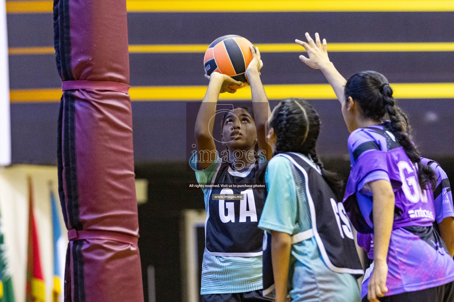 Day 11 of 24th Interschool Netball Tournament 2023 was held in Social Center, Male', Maldives on 6th November 2023. Photos: Nausham Waheed / images.mv