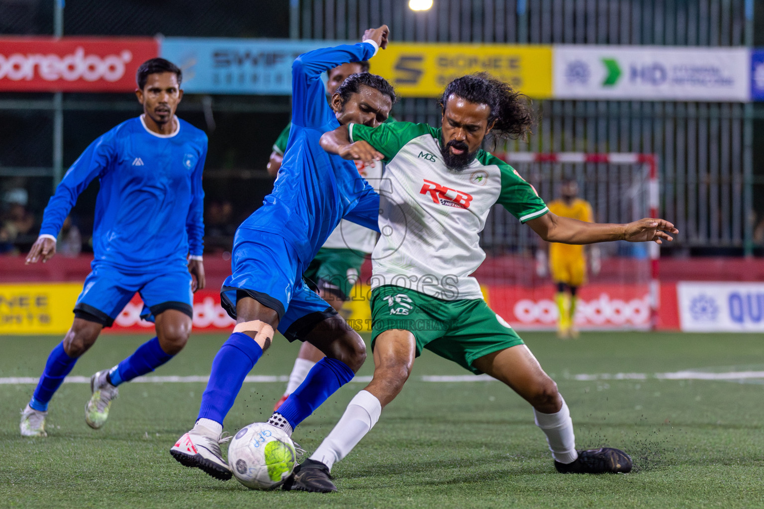 R Alifushi vs R Maduvvari in Day 8 of Golden Futsal Challenge 2024 was held on Monday, 22nd January 2024, in Hulhumale', Maldives Photos: Mohamed Mahfooz Moosa / images.mv