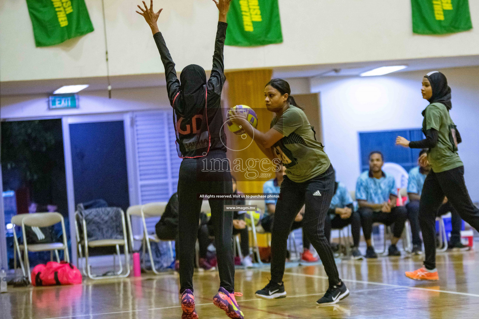 Kulhudhuffushi Youth & R.C vs Club Green Streets in the Finals of Milo National Netball Tournament 2021 (Women's) held on 5th December 2021 in Male', Maldives Photos: Ismail Thoriq / images.mv