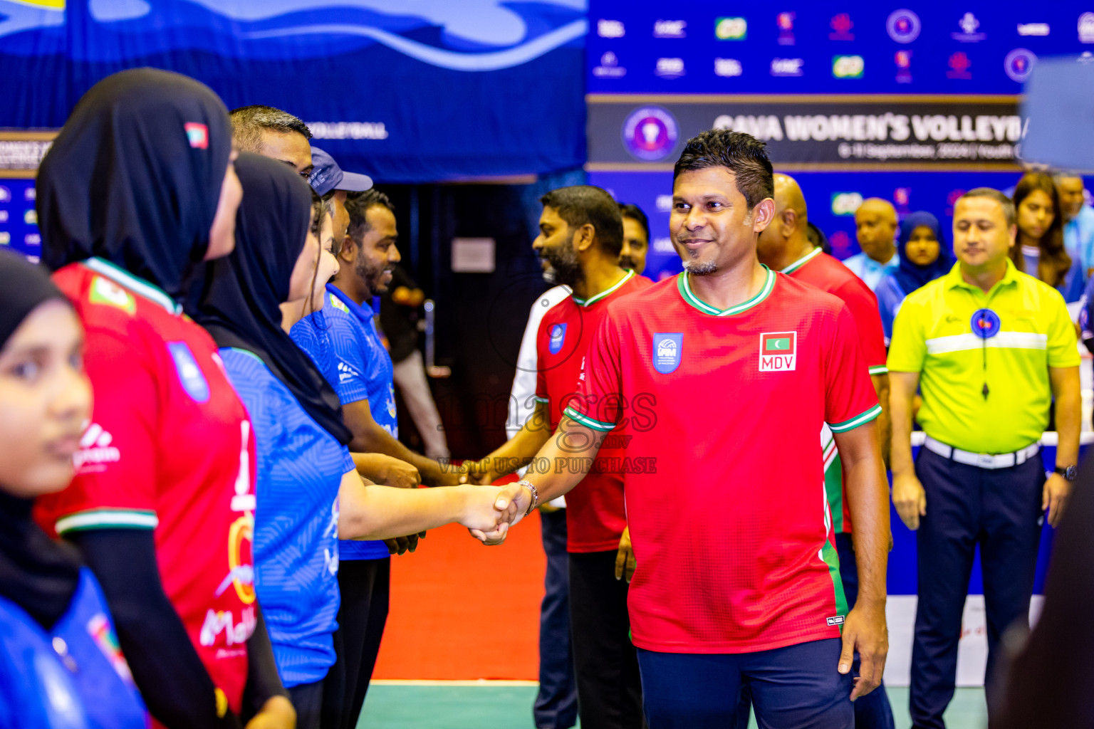 Final of CAVA Woman's Volleyball Challenge Cup 2024 was held in Social Center, Male', Maldives on Wednesday, 11th September 2024. Photos: Nausham Waheed / images.mv