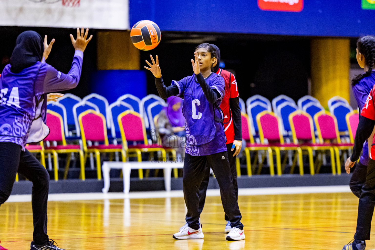 Day 2 of 25th Inter-School Netball Tournament was held in Social Center at Male', Maldives on Saturday, 10th August 2024. Photos: Nausham Waheed / images.mv