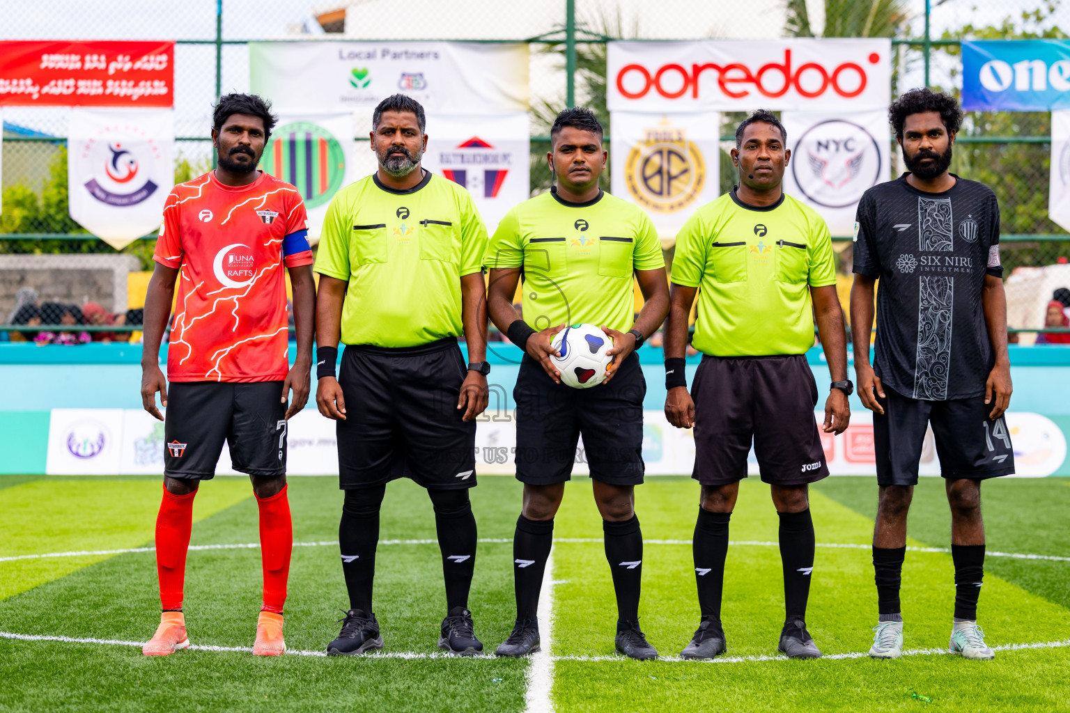 Raiymandhoo FC vs Dee Cee Jay SC in Day 1 of Laamehi Dhiggaru Ekuveri Futsal Challenge 2024 was held on Friday, 26th July 2024, at Dhiggaru Futsal Ground, Dhiggaru, Maldives Photos: Nausham Waheed / images.mv