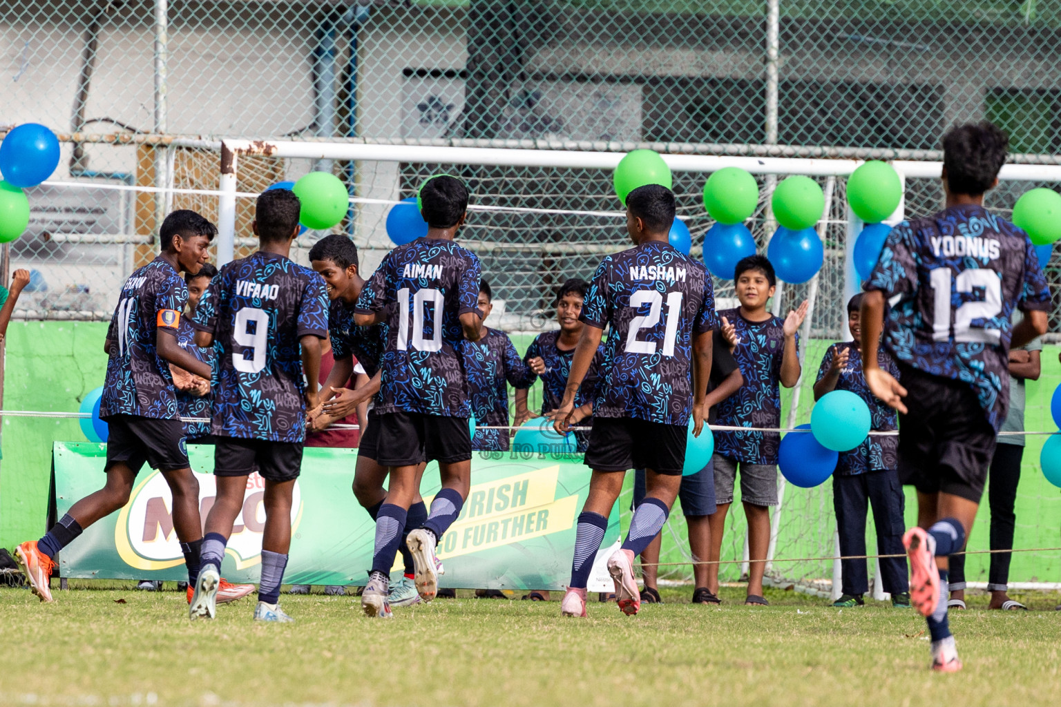 Day 4 of MILO Academy Championship 2024 (U-14) was held in Henveyru Stadium, Male', Maldives on Sunday, 3rd November 2024. Photos: Hassan Simah / Images.mv