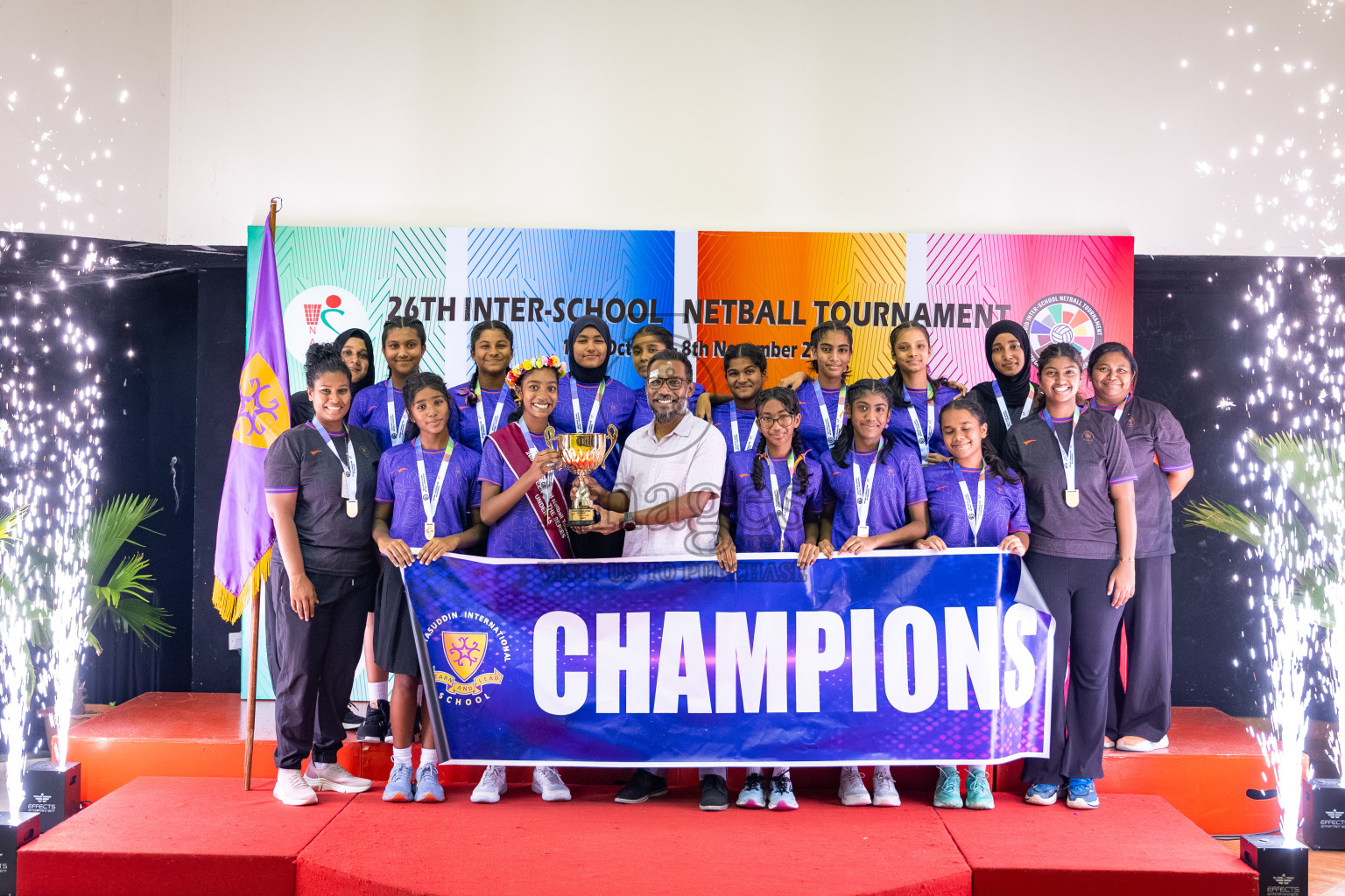 Finals of 26th Inter-School Netball Tournament 2025 was held in Social Center Indoor Hall on Saturday, 8th November 2025. Photos: Mohamed Mahfooz Moosa / images.mv