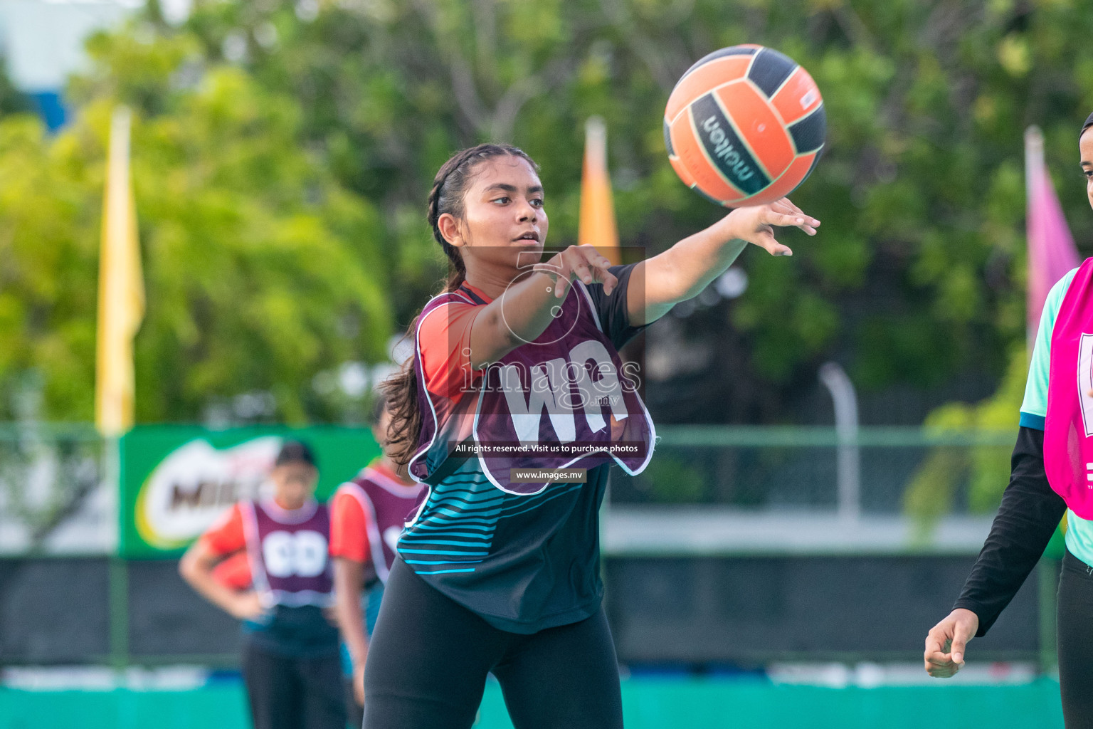 Day 6 of 20th Milo National Netball Tournament 2023, held in Synthetic Netball Court, Male', Maldives on 4th June 2023 Photos: Nausham Waheed/ Images.mv