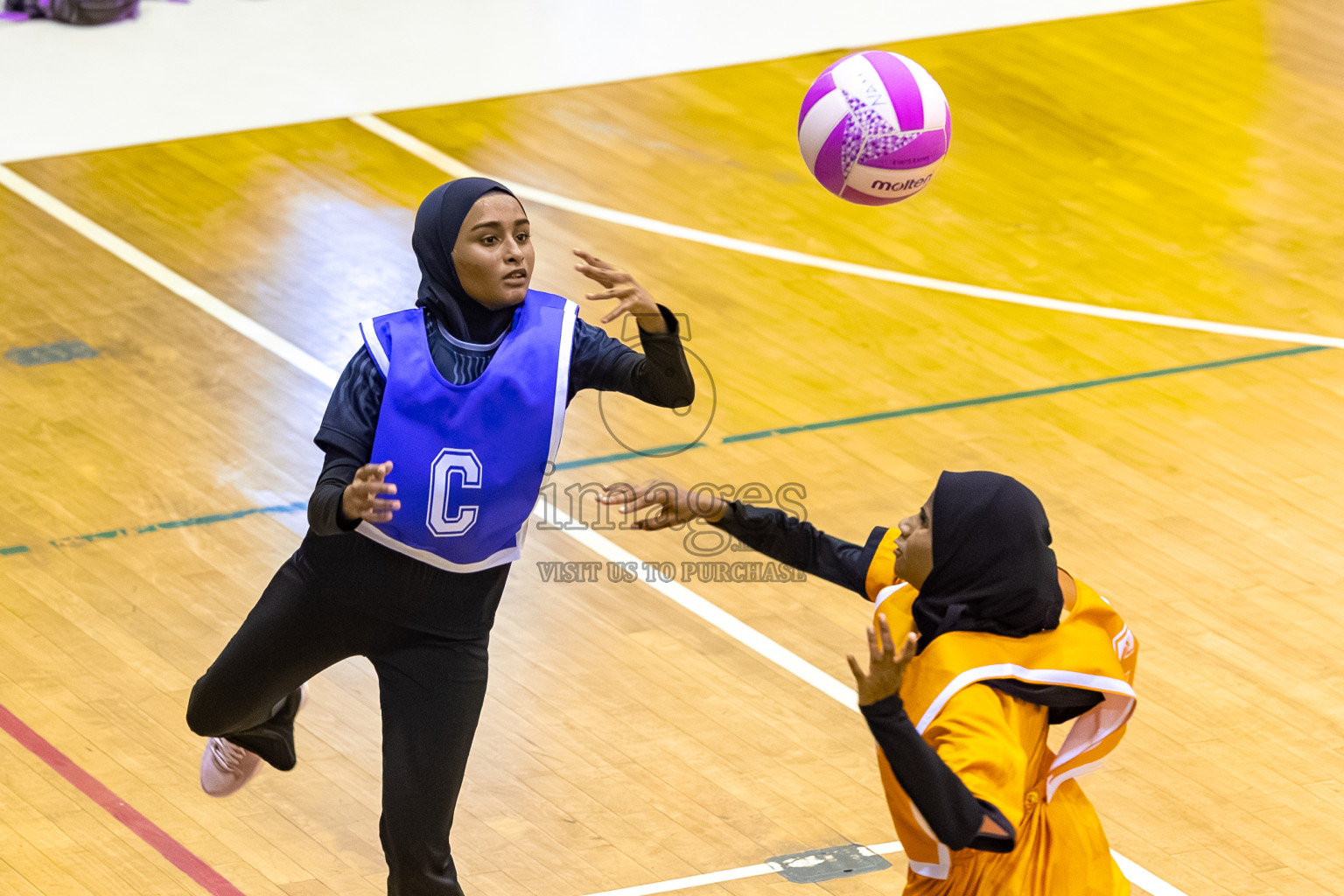 SC Shining Star vs Youth United SC in Day 9 of 24th Milo Netball Association Championship was held in Social Center at Male', Maldives on Tuesday, 9th September 2025. Photos: Mohamed Mahfooz Moosa / images.mv