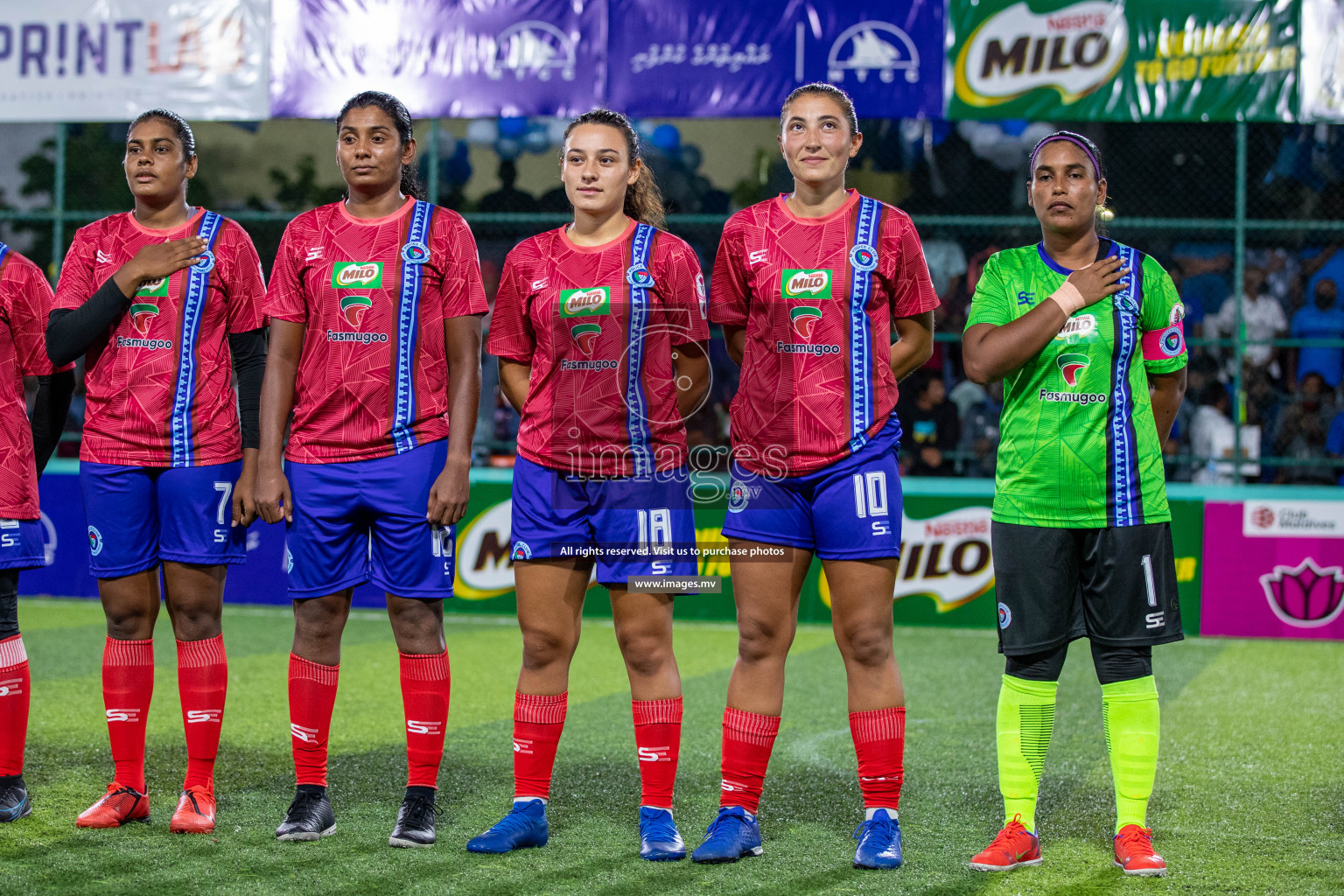 MPL vs Police Club in the Semi Finals of 18/30 Women's Futsal Fiesta 2021 held in Hulhumale, Maldives on 14th December 2021. Photos: Ismail Thoriq / images.mv