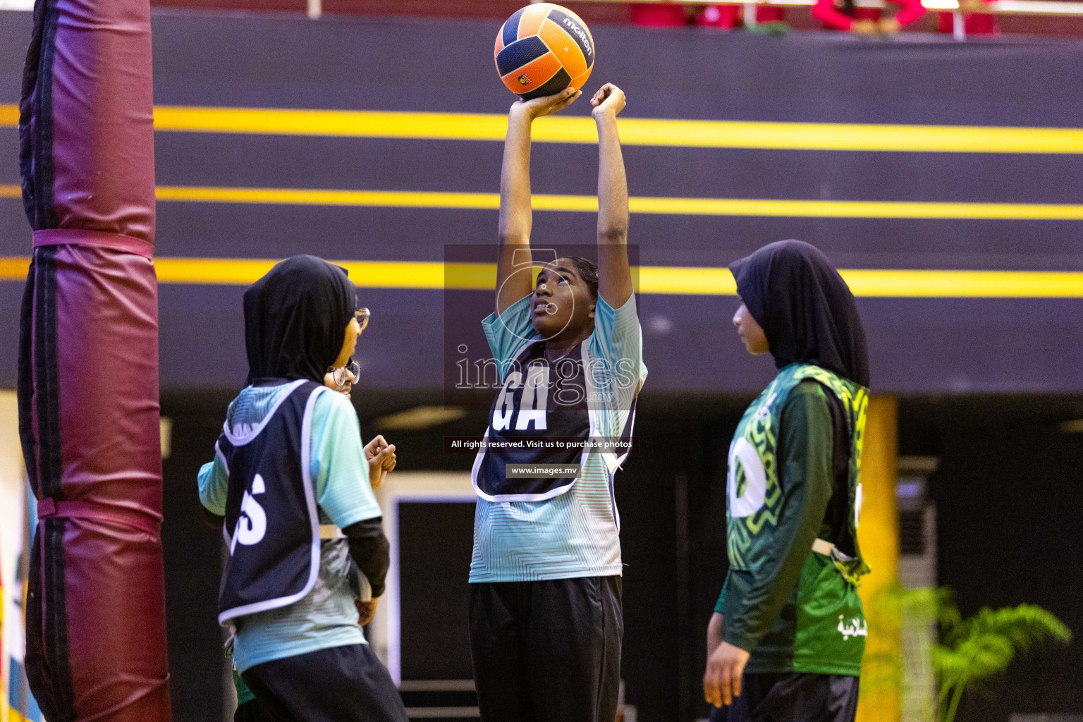 Day5 of 24th Interschool Netball Tournament 2023 was held in Social Center, Male', Maldives on 31st October 2023. Photos: Nausham Waheed / images.mv