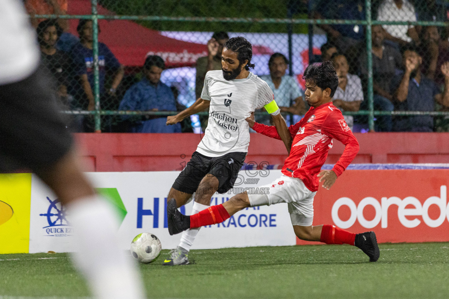 Sh Maroshi vs Sh Kanditheemu in Day 8 of Golden Futsal Challenge 2024 was held on Monday, 22nd January 2024, in Hulhumale', Maldives Photos: Nausham Waheed / images.mv