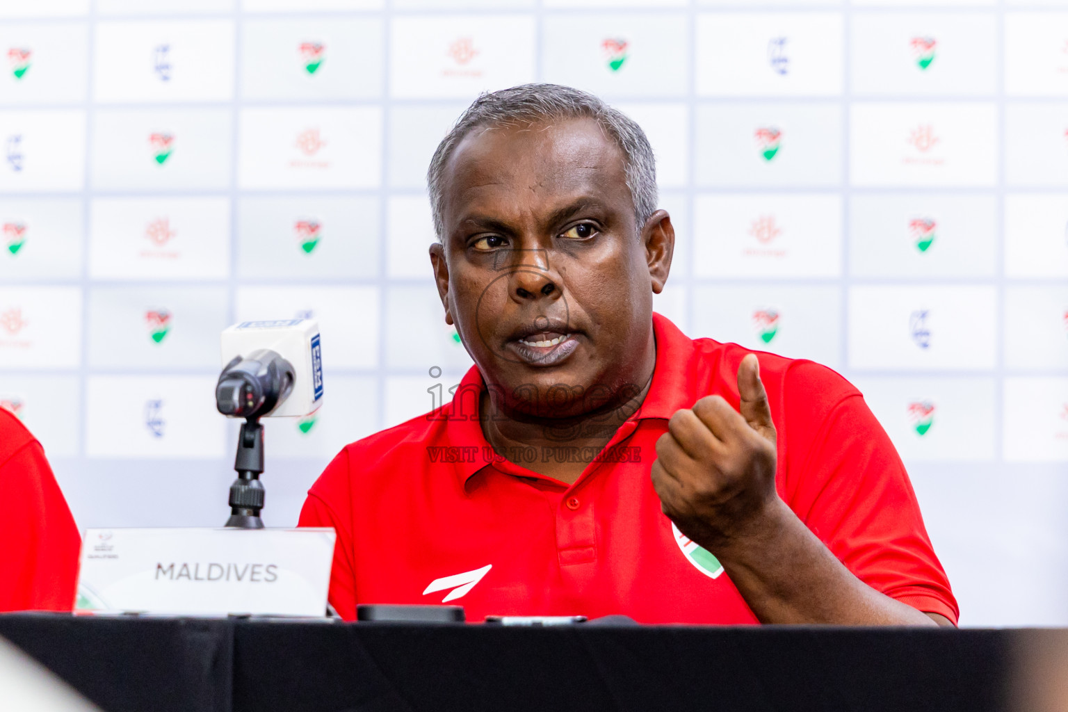 Final Pre-Match Press Conference of AFC Asian Cup Saudi Arabia 2027 Qualifiers -Maldives vs Tajikistan was held at National Stadium in Male', Maldives on Monday, 13th October 2025. Photos: Nausham Waheed / images.mv