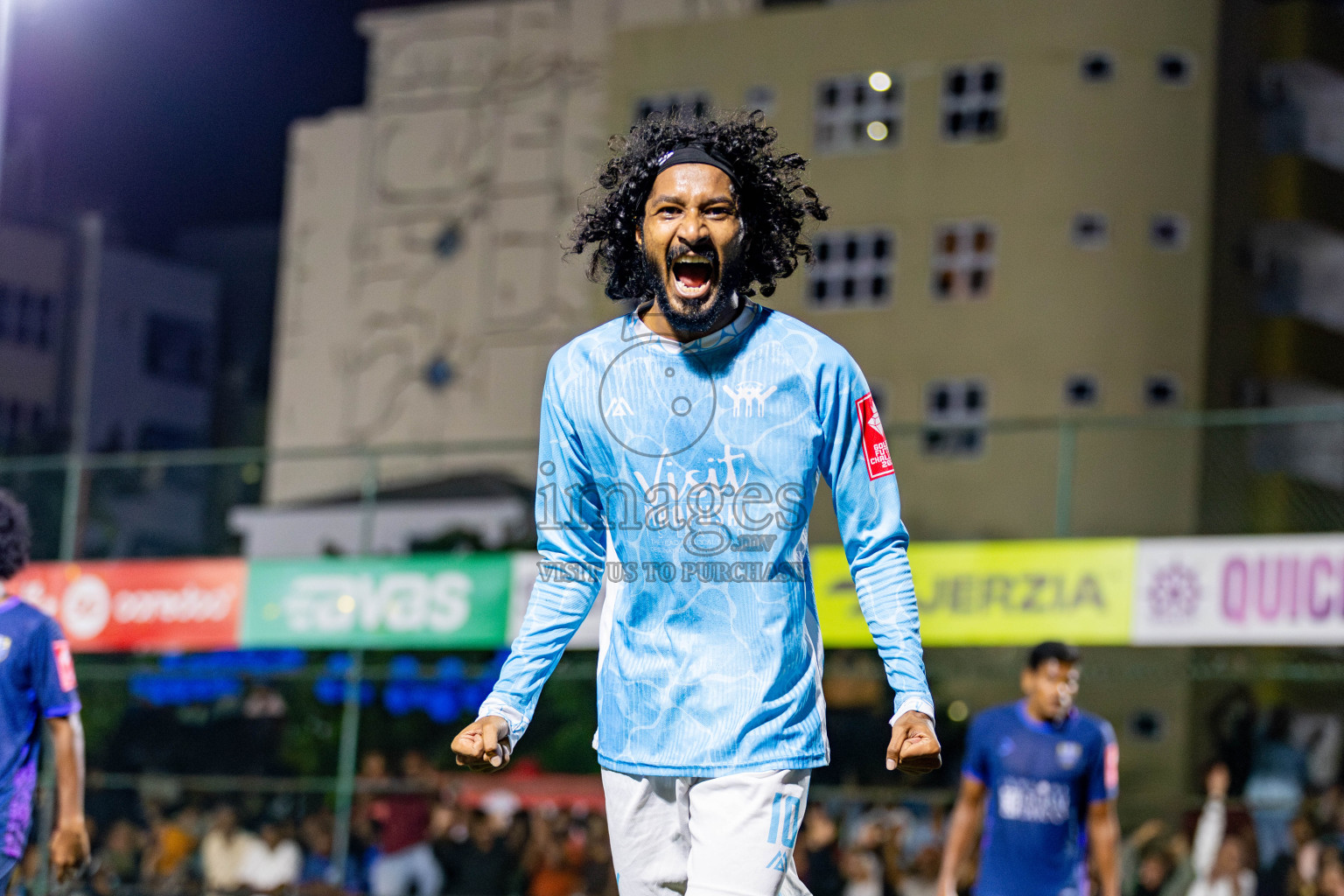 K Maafushi vs K Guraidhoo in Kaafu Atoll Semi Final in Day 24 of Golden Futsal Challenge 2025 was held on Tuesday , 28th January 2025, in Hulhumale', Maldives. Photos: Nausham Waheed / images.mv