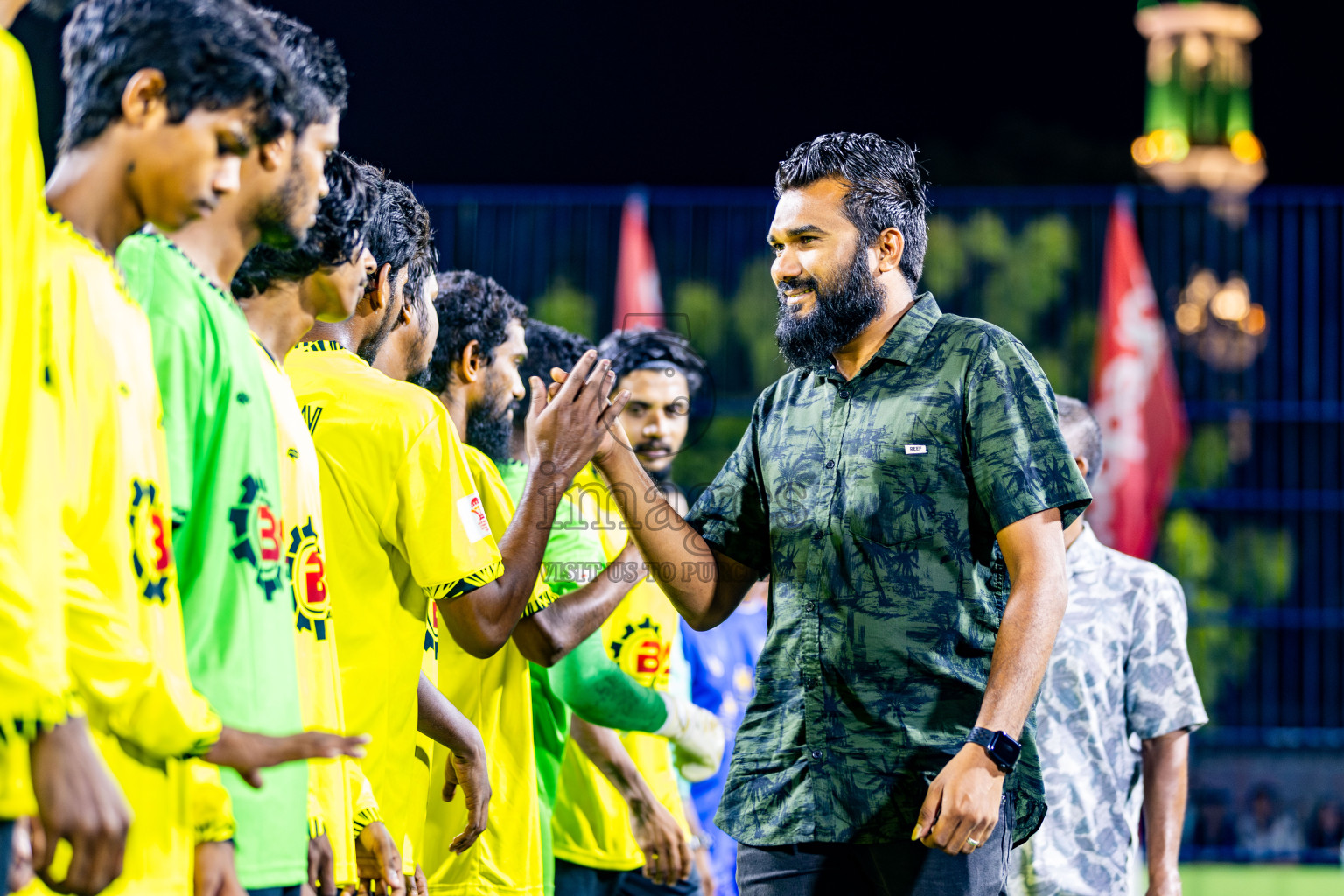 Friends vs Vela Sports Club in Day 3 of Eydhafushi Futsal Cup 2024 was held on Wednesday, 10th April 2024, in B Eydhafushi, Maldives Photos: Nausham Waheed / images.mv