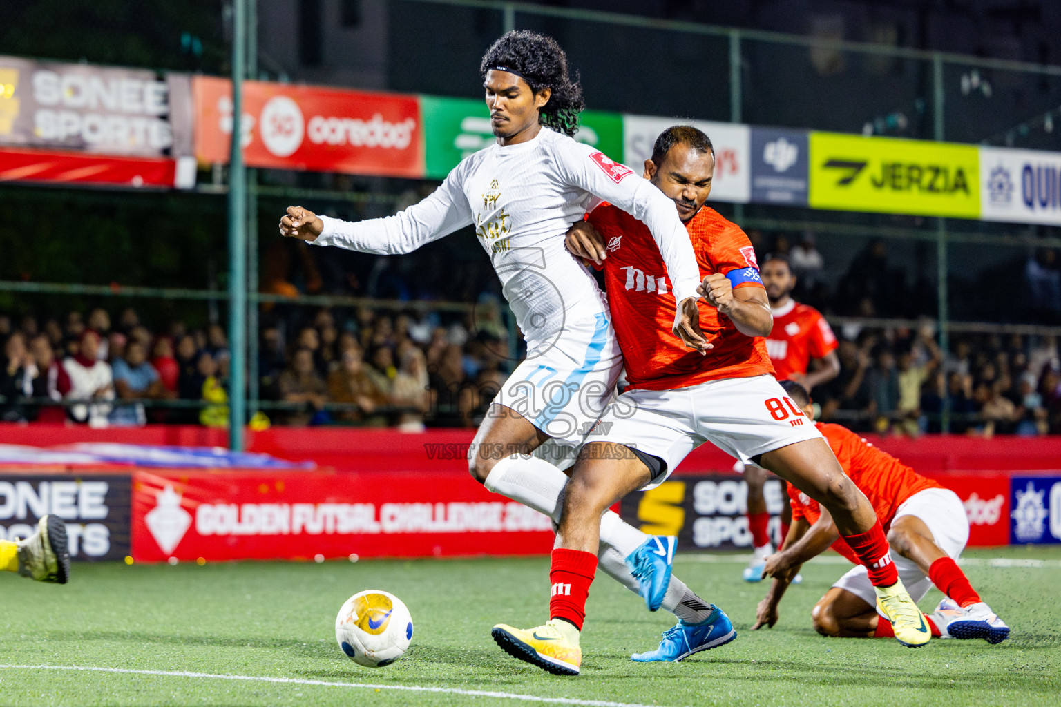 K Maafushi vs K Kaashidhoo in Kaafu Atoll Finals Day 27 of Golden Futsal Challenge 2025 was held on Friday , 31st January 2025, in Hulhumale', Maldives. Photos: Nausham Waheed / images.mv
