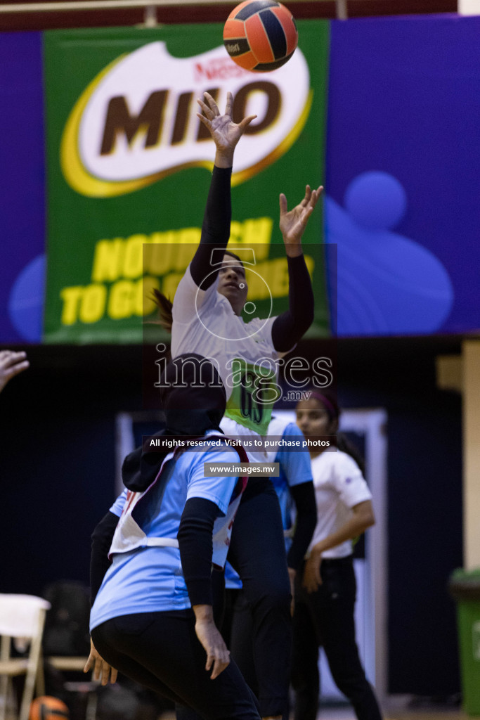 Club Green Streets vs Mahibadhoo in the Milo National Netball Tournament 2022 on 20 July 2022, held in Social Center, Male', Maldives. Photographer: Shuu / Images.mv