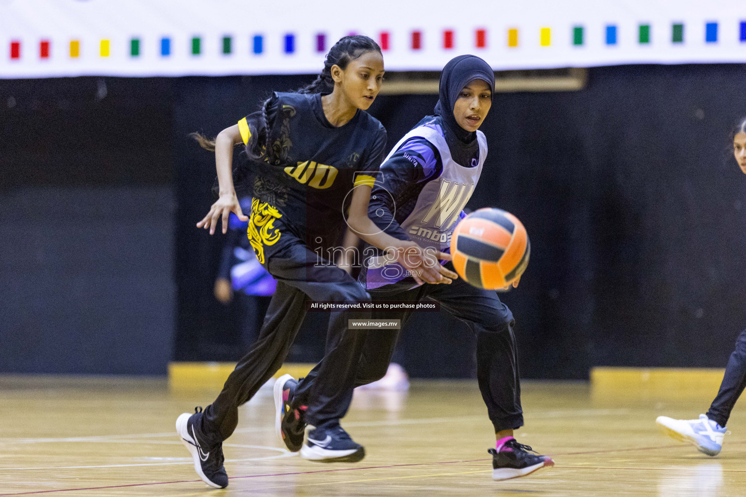 Day 10 of 24th Interschool Netball Tournament 2023 was held in Social Center, Male', Maldives on 5th November 2023. Photos: Nausham Waheed / images.mv