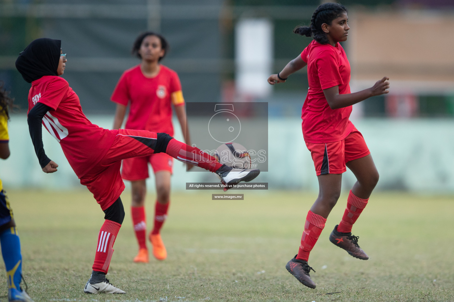 Friendly Match between Women Football's Academy vs Elizabeth Moir School held in Henveiru Stadium, Male' on 31st March 2019. (Photos: Ismail Thoriq, Hassan Simah / images.mv)