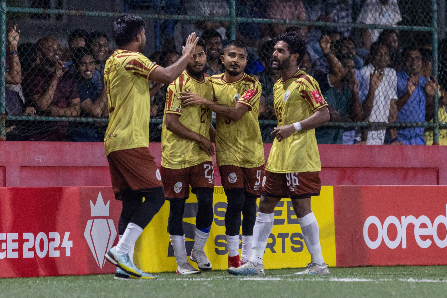 N Holhudhoo vs N Velidhoo in Day 7 of Golden Futsal Challenge 2024 was held on Saturday, 20th January 2024, in Hulhumale', Maldives Photos: Nausham Waheed / images.mv