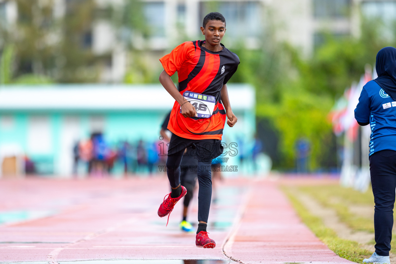 Day 1 of MWSC Interschool Athletics Championships 2024 held in Hulhumale Running Track, Hulhumale, Maldives on Saturday, 9th November 2024. 
Photos by: Ismail Thoriq / images.mv