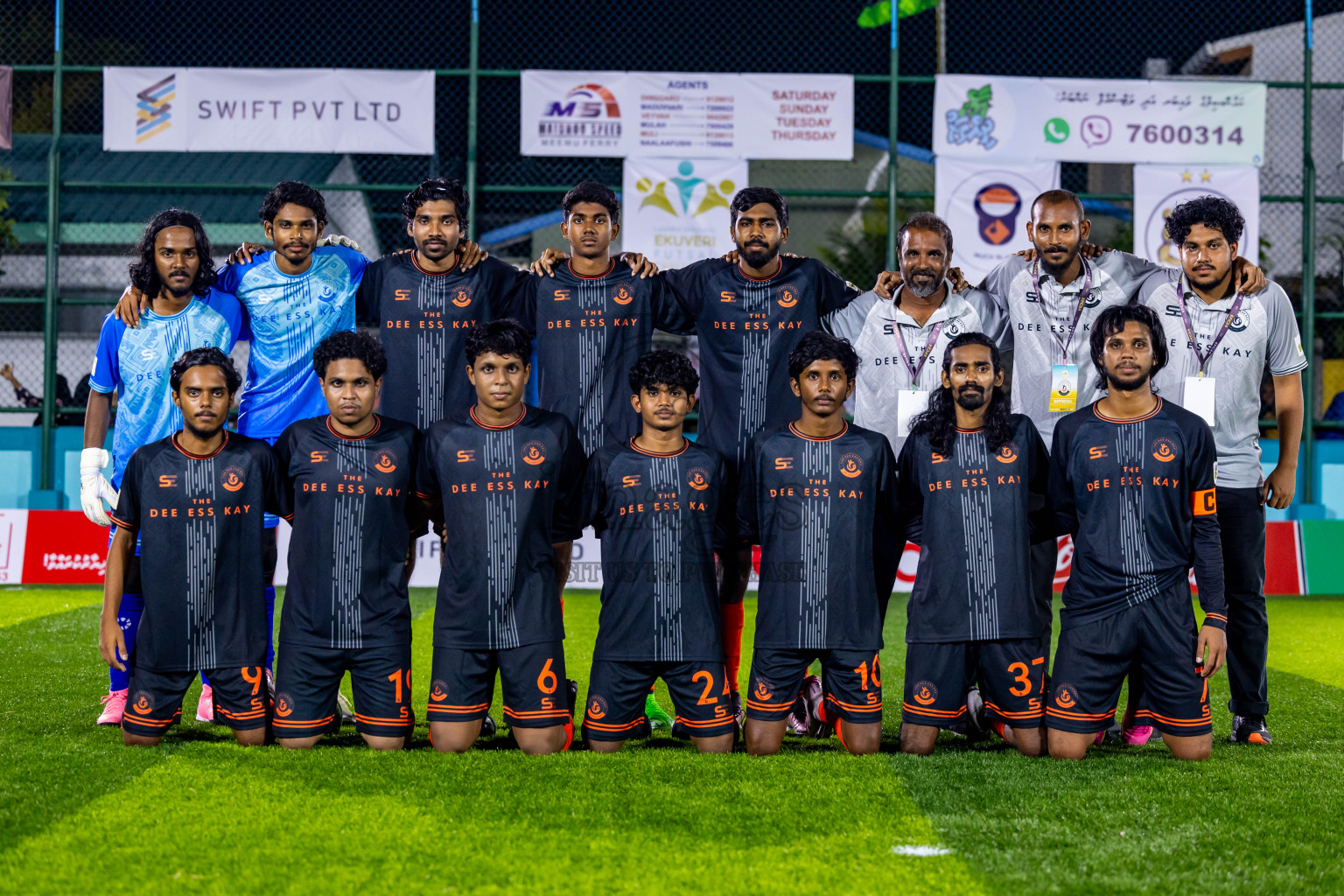 Dee Ess Kay vs FC Baaz in Day 1 of Laamehi Dhiggaru Ekuveri Futsal Challenge 2024 was held on Friday, 26th July 2024, at Dhiggaru Futsal Ground, Dhiggaru, Maldives Photos: Nausham Waheed / images.mv