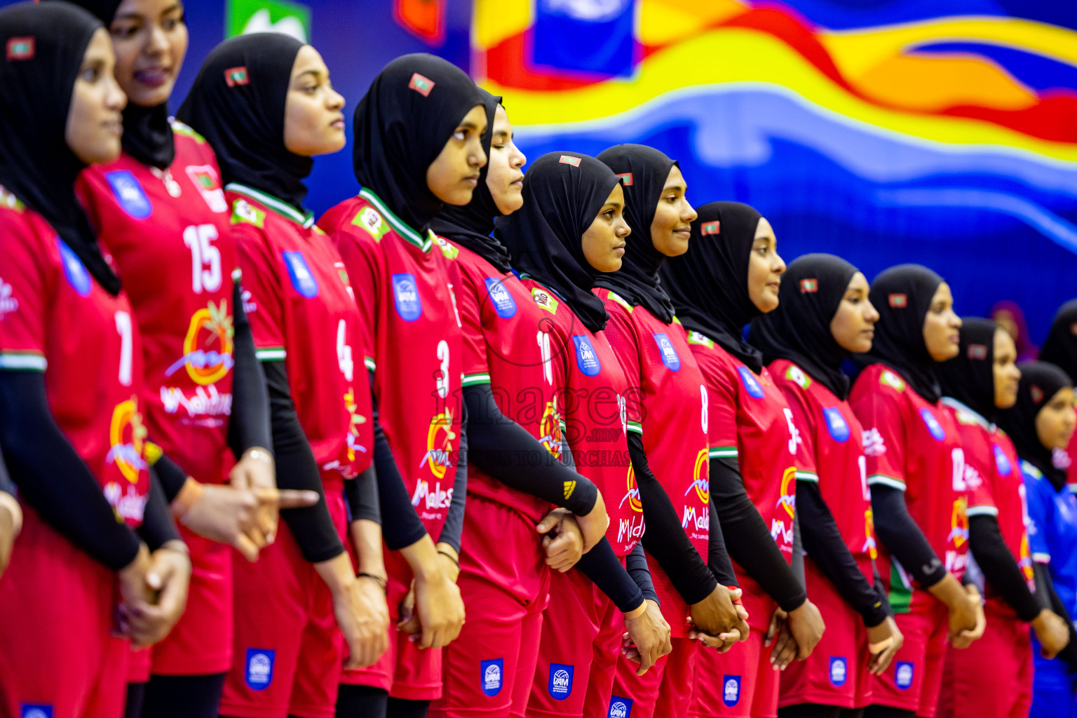 Final of CAVA Woman's Volleyball Challenge Cup 2024 was held in Social Center, Male', Maldives on Wednesday, 11th September 2024. Photos: Nausham Waheed / images.mv