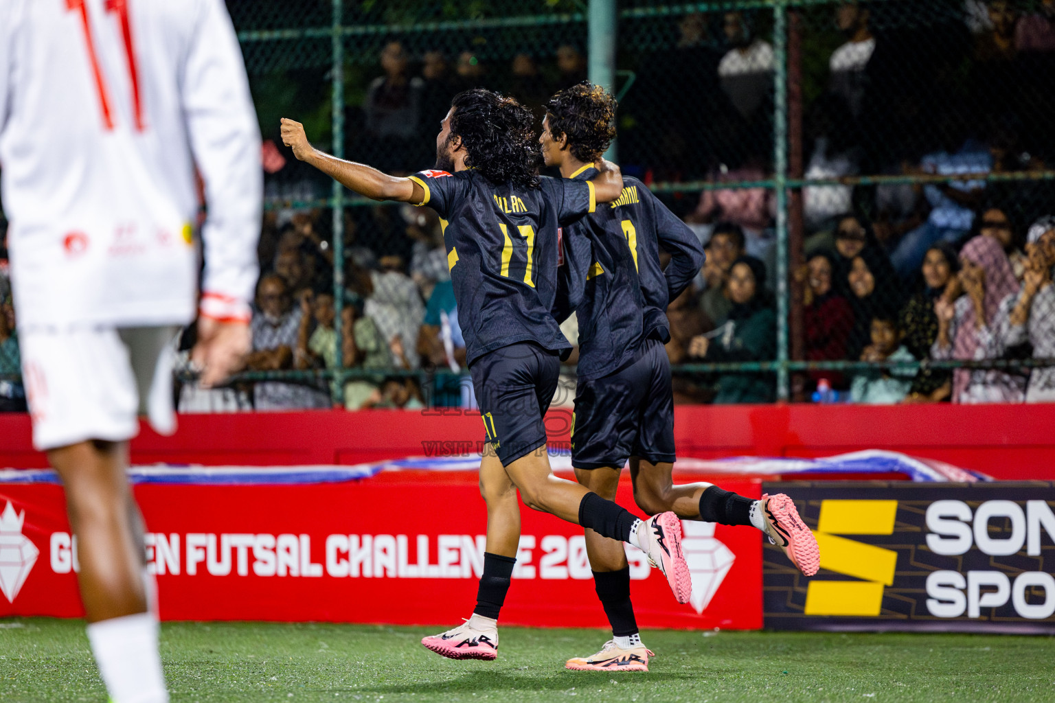 HA Utheemu vs HA Muraidhoo in Day 13 of Golden Futsal Challenge 2025 was held on Friday, 17th January 2025, in Hulhumale', Maldives. Photos: Nausham Waheed / images.mv