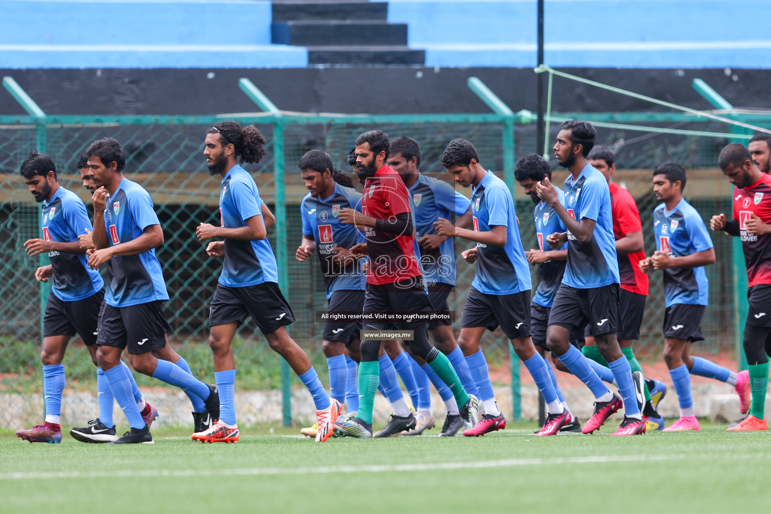 Maldives Practice Sessions on 26 June 2023 before their match in Bangabandhu SAFF Championship 2023 held in Bengaluru Football Ground