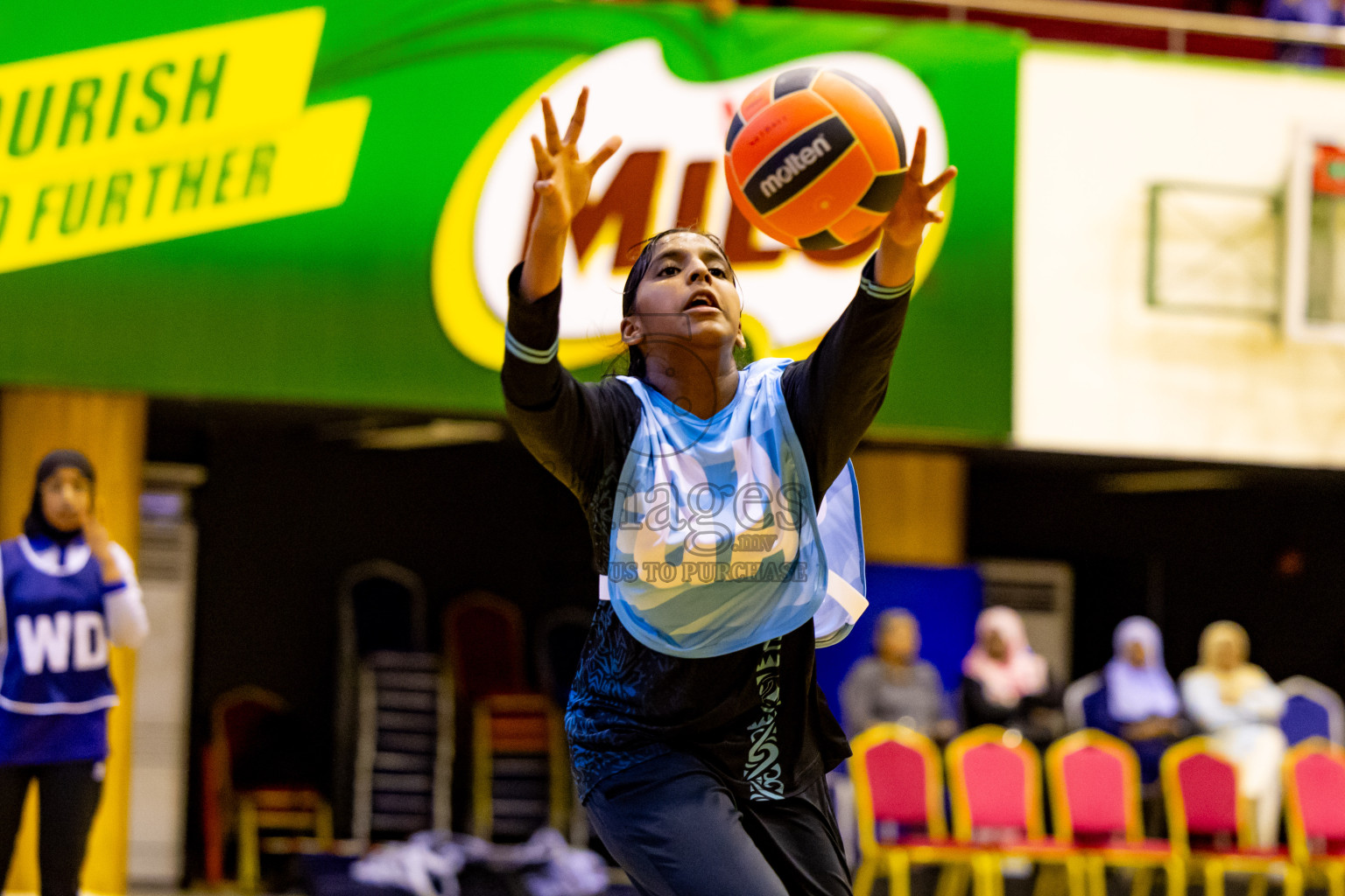 Day 6 of 25th Inter-School Netball Tournament was held in Social Center at Male', Maldives on Thursday, 15th August 2024. Photos: Nausham Waheed / images.mv